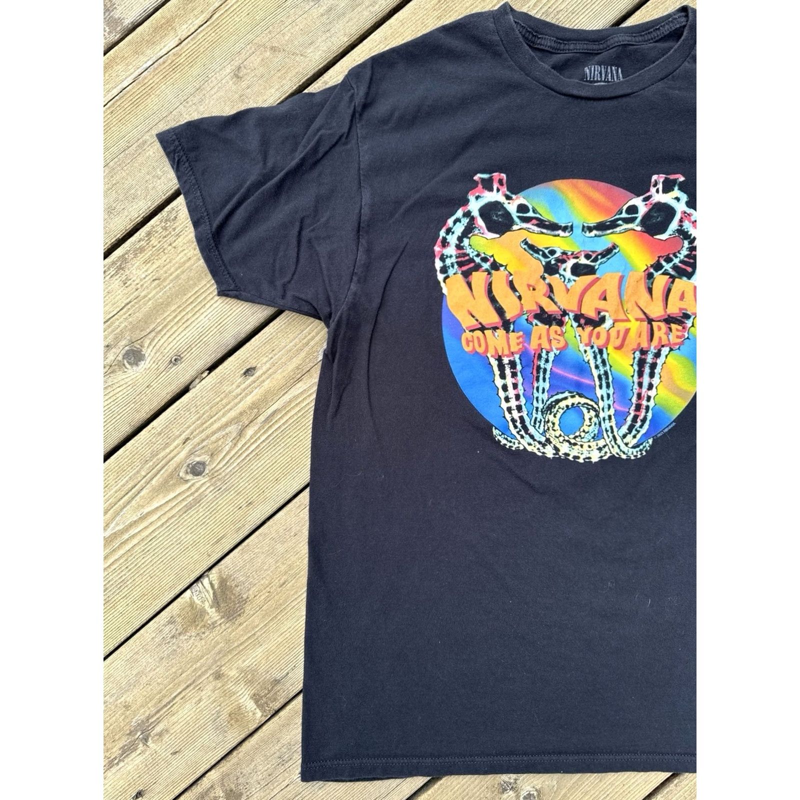 Vintage Nirvana Band T Shirt Come As You Are Seahorse Grunge Black L Mens Size US L / EU 52-54 / 3 - 2 Thumbnail