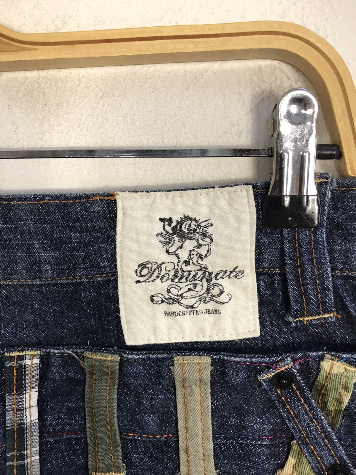 Japanese Brand × Jean × Vintage Double Waist Dominate Hickory Pocket Vtg Japan Denim Jeans Size US 29 - 10 Thumbnail