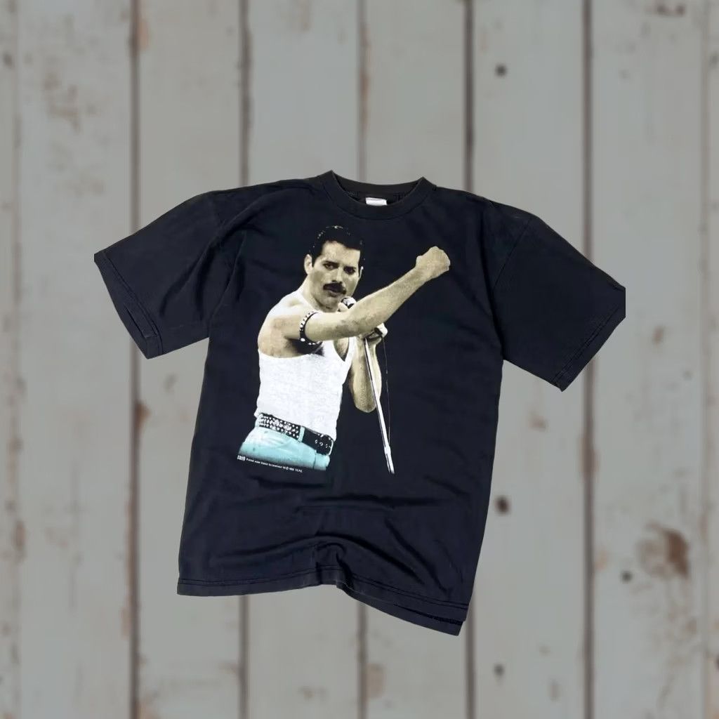 Logo 7 VINTAGE Freddie Mercury Queen Big Logo T Shirt Men XL Black Size US XL / EU 56 / 4 - 1 Thumbnail