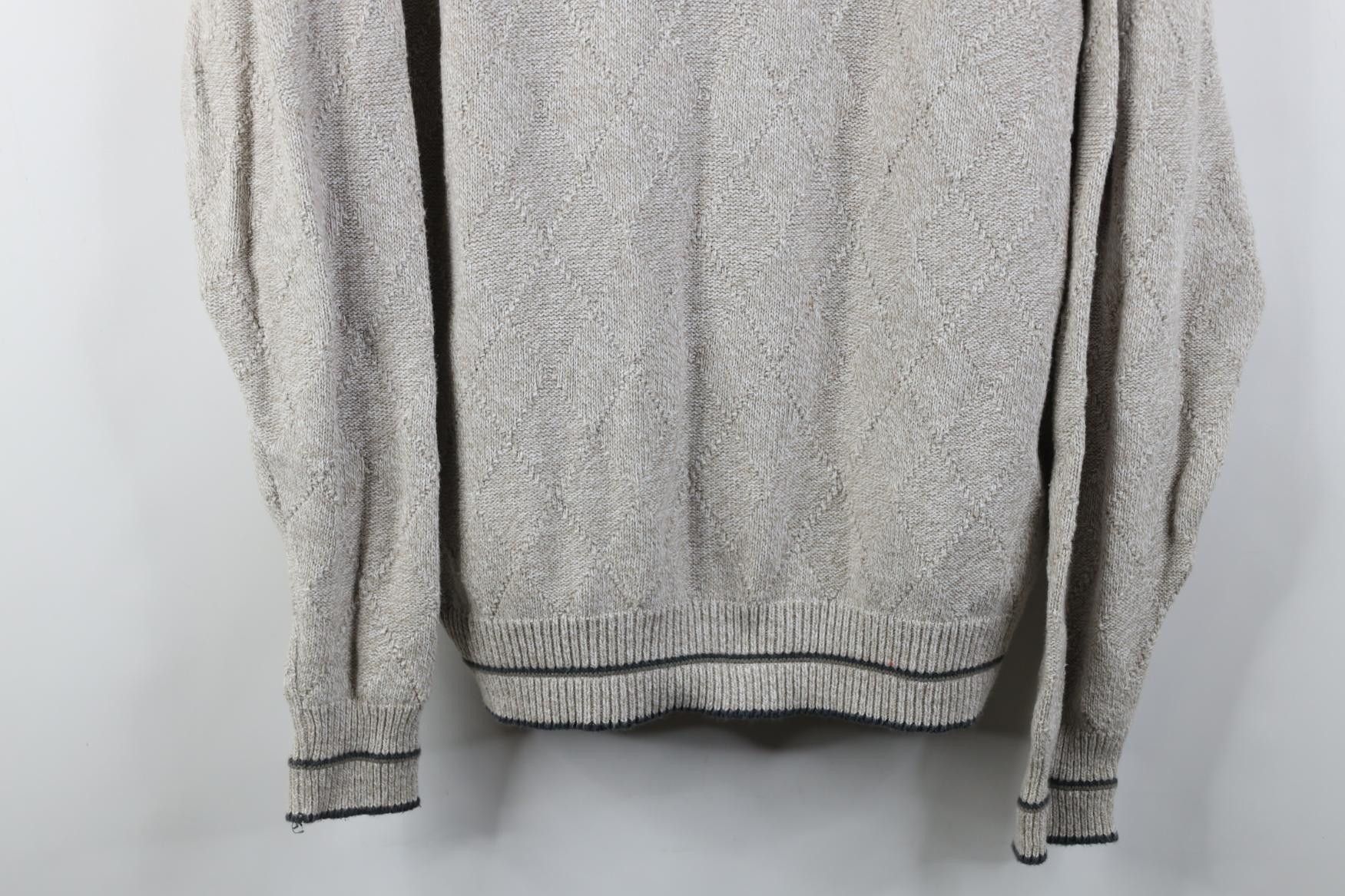 Vintage Vintage 90s Streetwear Diamond Knit Crewneck Sweater USA Size US XL / EU 56 / 4 - 3 Thumbnail