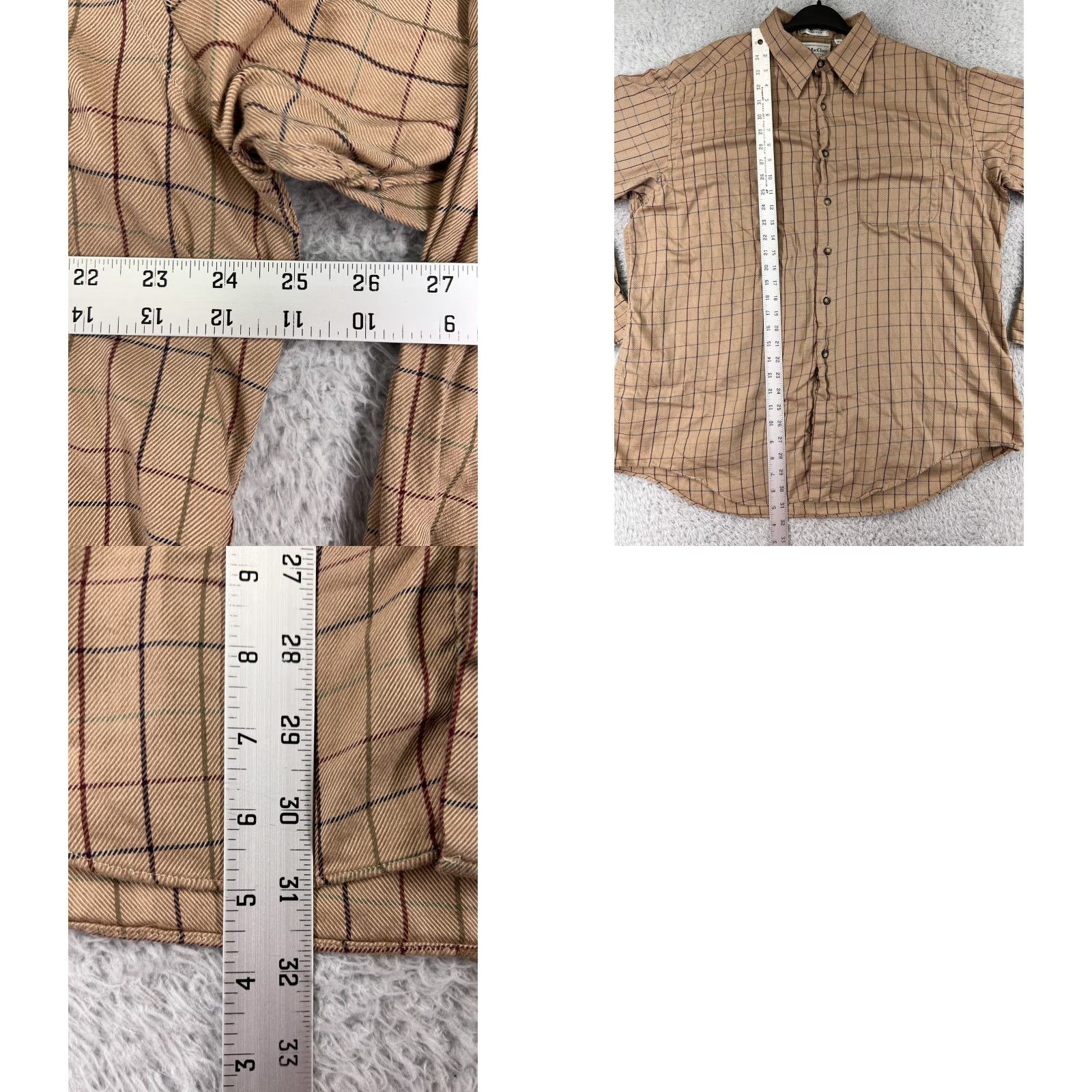 Vintage VINTAGE FA MacCluer Shirt Men XL Beige Button-Up Cotton Pocket Size US XL / EU 56 / 4 - 9 Thumbnail