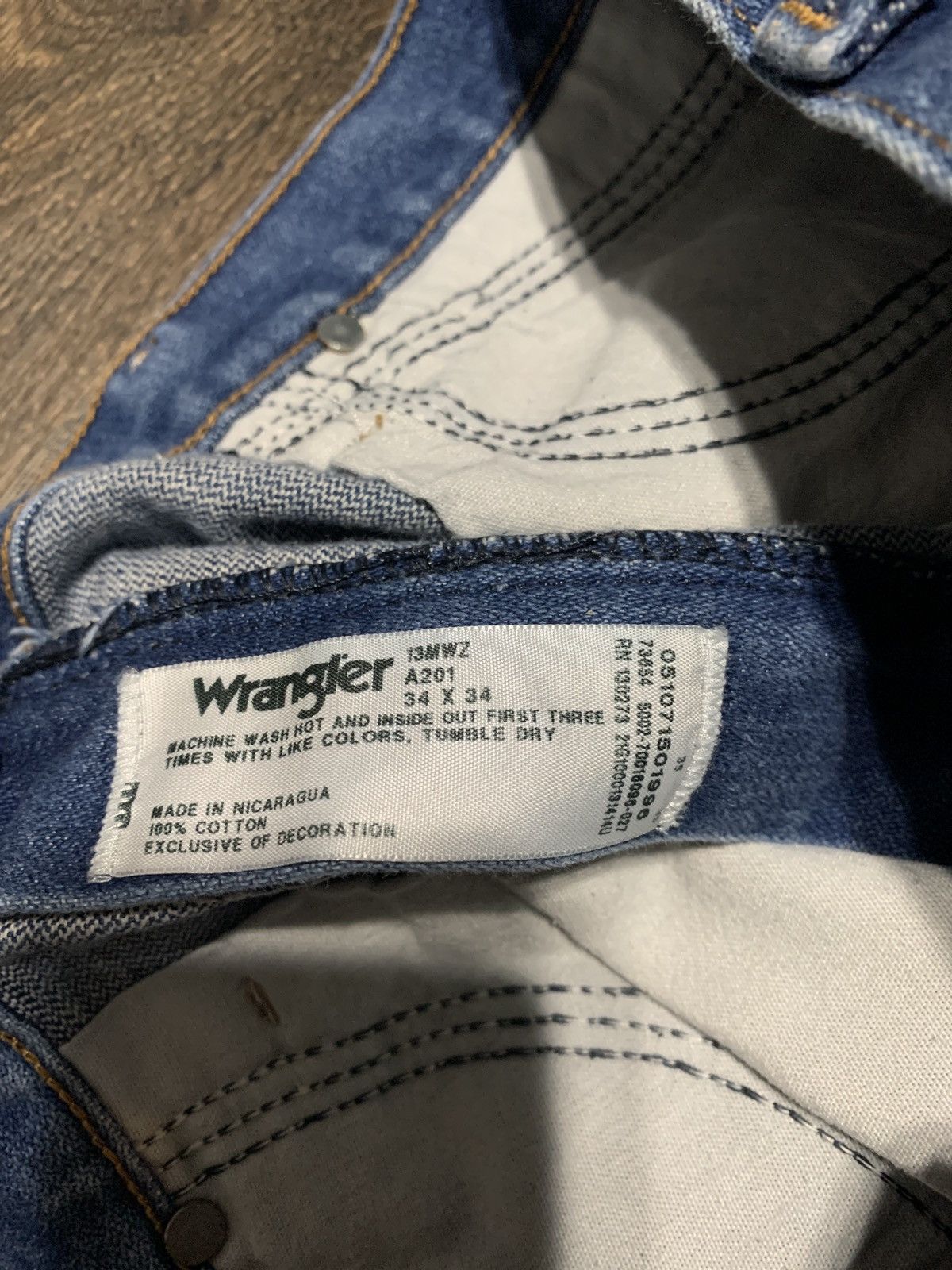 Wrangler Wrangler 13MWZ Jeans 34x34 Size US 34 / EU 50 - 3 Thumbnail