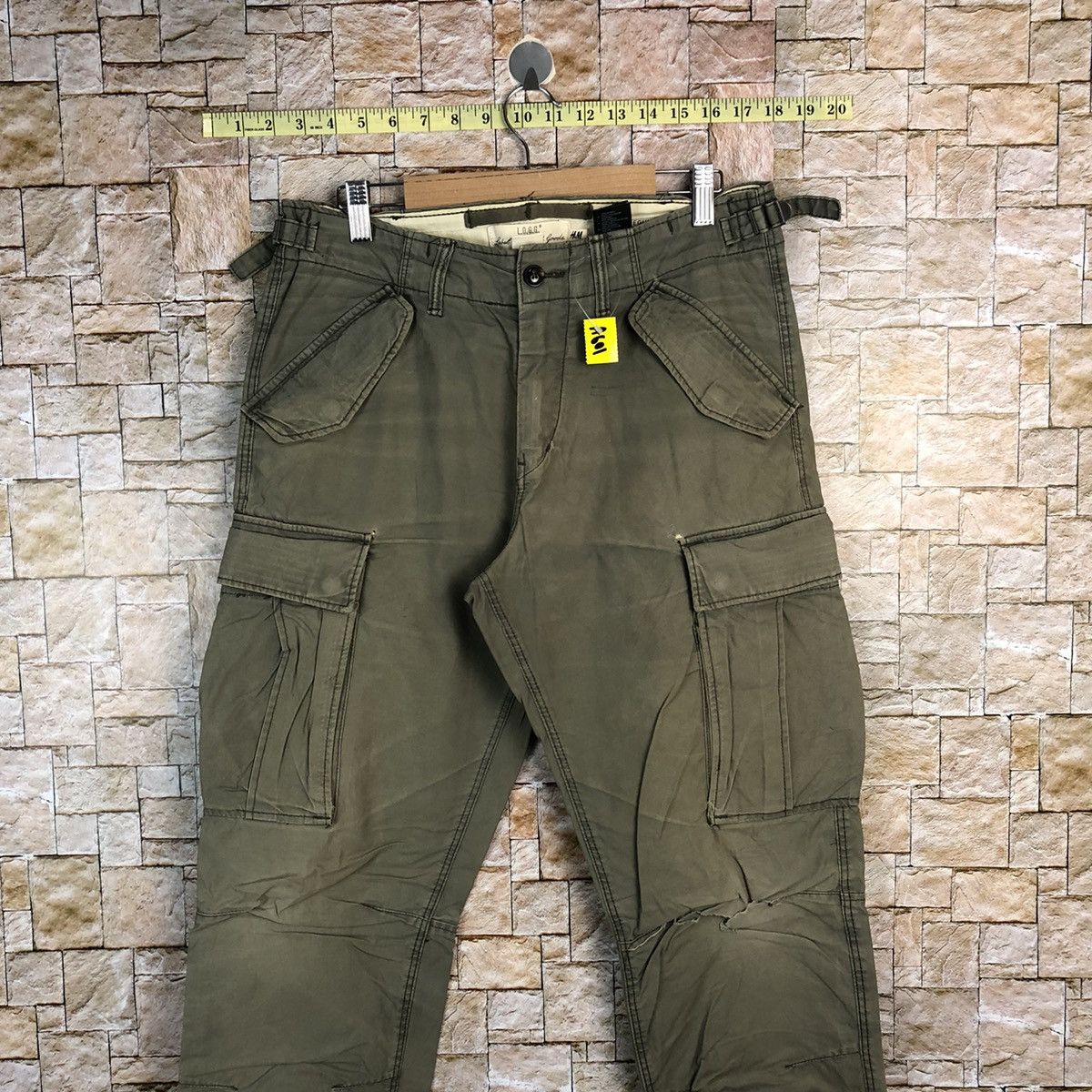 Japanese Brand H&M Green Cargo Multipocket Pants #A601 Size US 29 - 2 Thumbnail