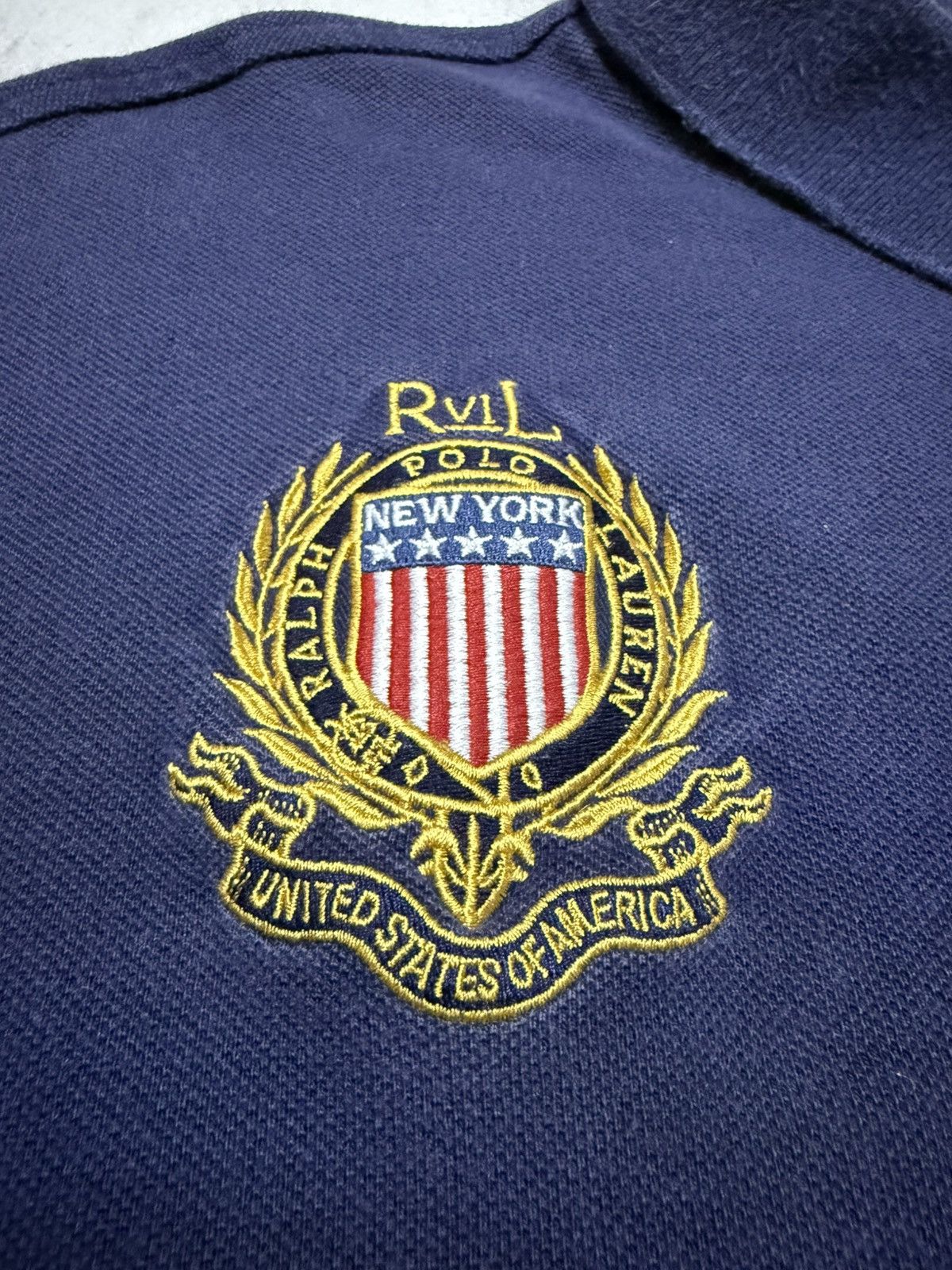 Vintage Vintage Polo Ralph Lauren New York Polo Shirt Rugby Big Logo Size US XL / EU 56 / 4 - 5 Thumbnail
