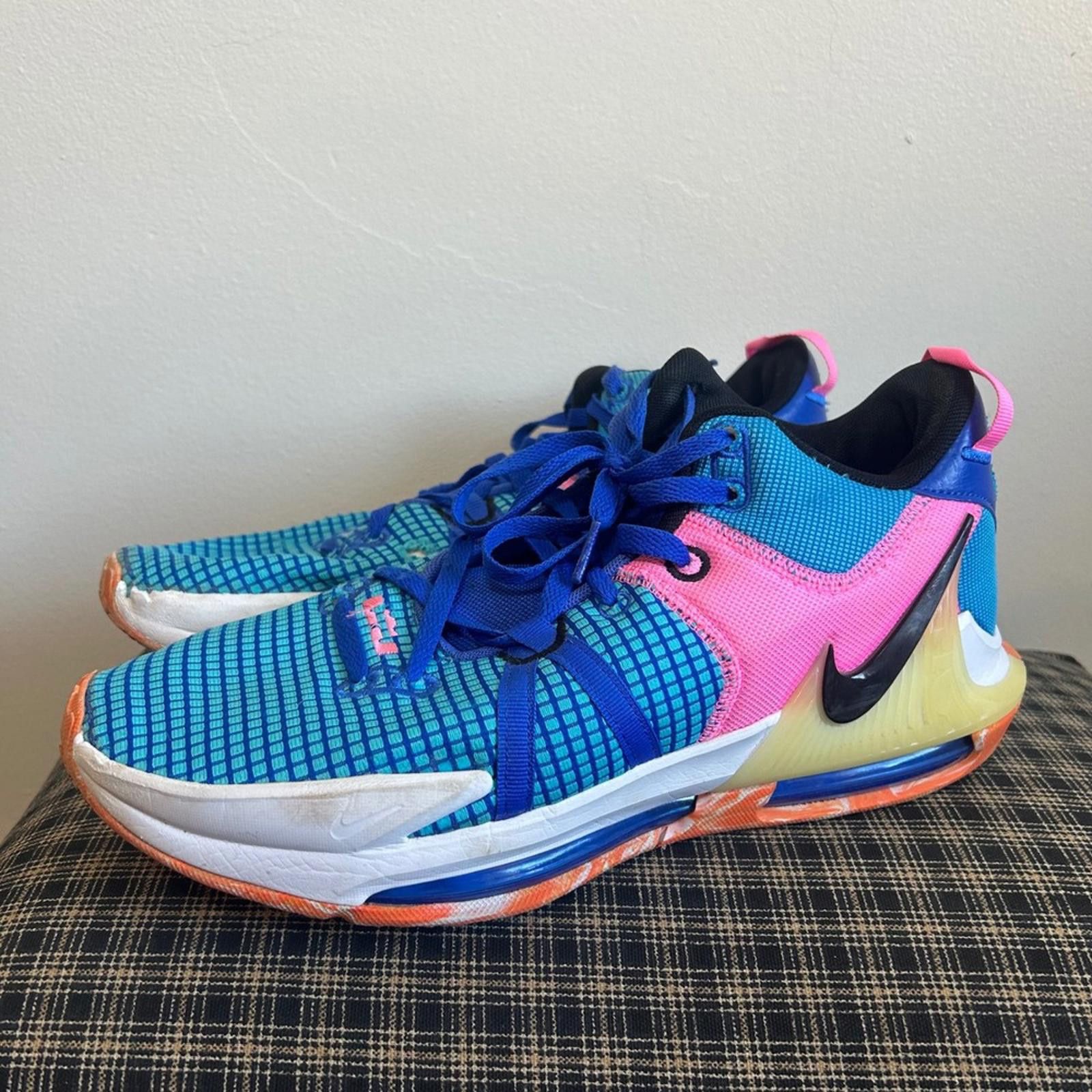 Nike Nike LeBron 6 Men Basketball Shoes Blue Pink Size 11.5 Size US 11.5 / EU 44-45 - 1 Thumbnail