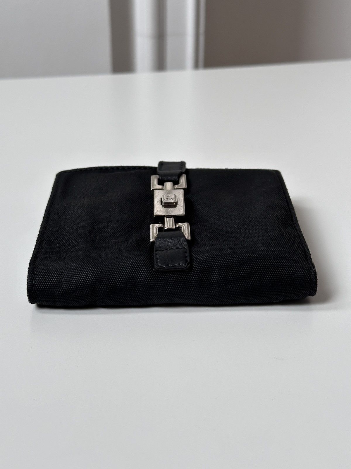 Gucci GUCCI Jackie Nylon Black Lather Compact Wallet Size ONE SIZE - 9 Thumbnail