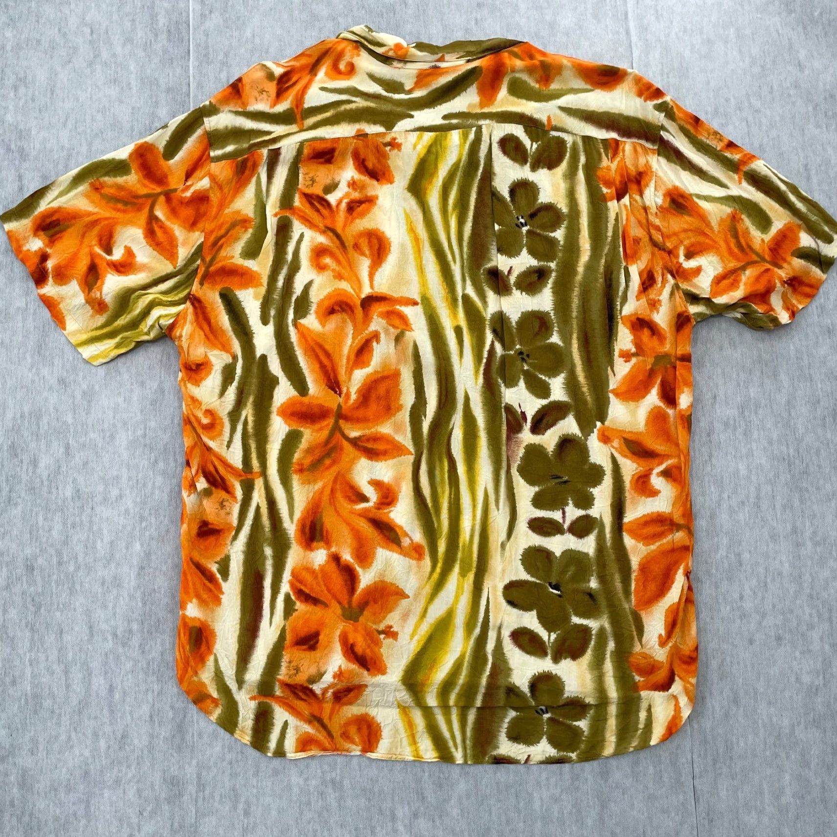 Jams World VINTAGE Jams World Men's Shirt Adult Large Short Sleeve Button Up Rayon Floral Hawaiian 90s Mens Size US L / EU 52-54 / 3 - 2 Thumbnail