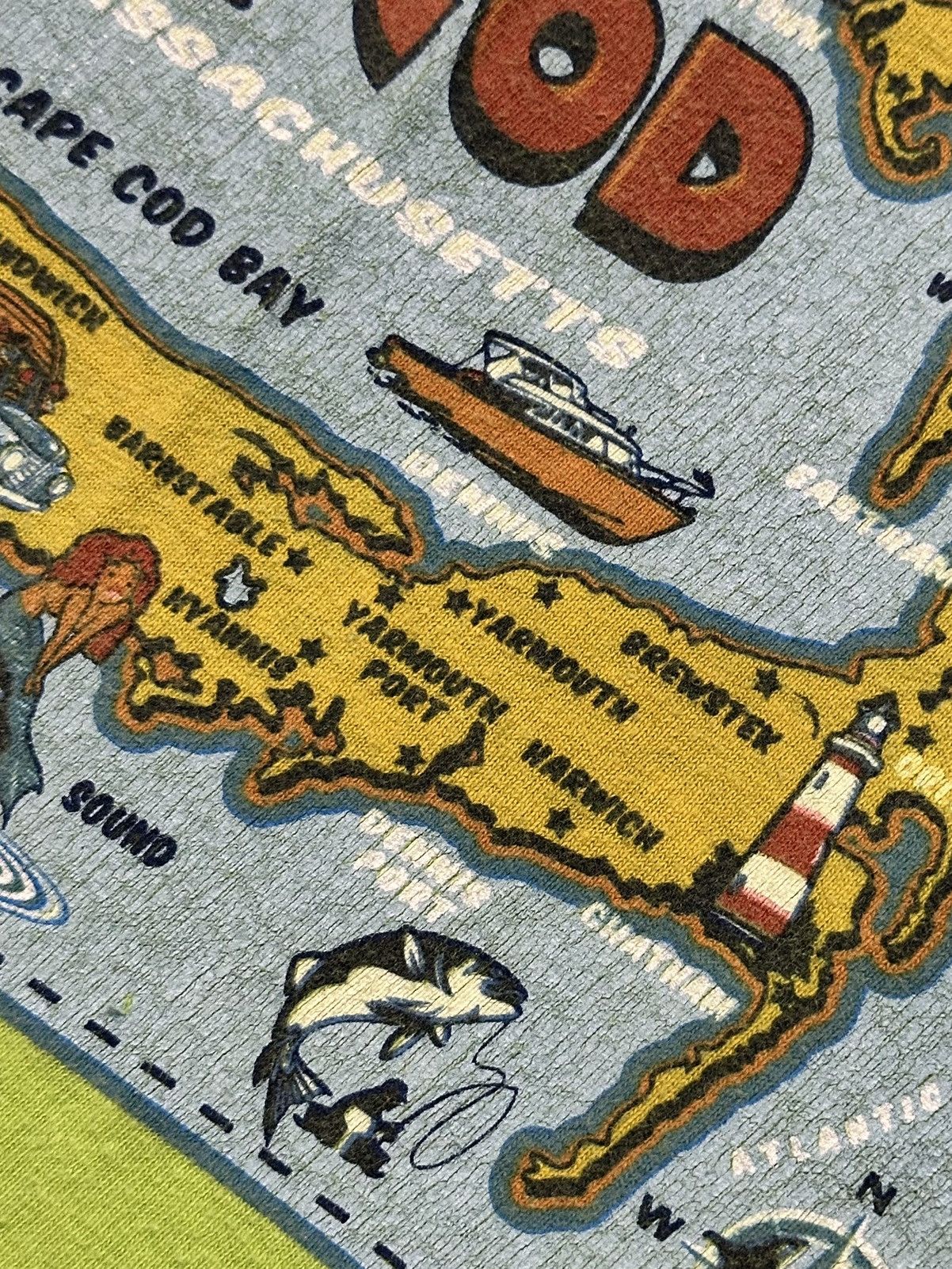 Comfort Colors Cape Cod Postcard Map shirt Size US M / EU 48-50 / 2 - 5 Thumbnail