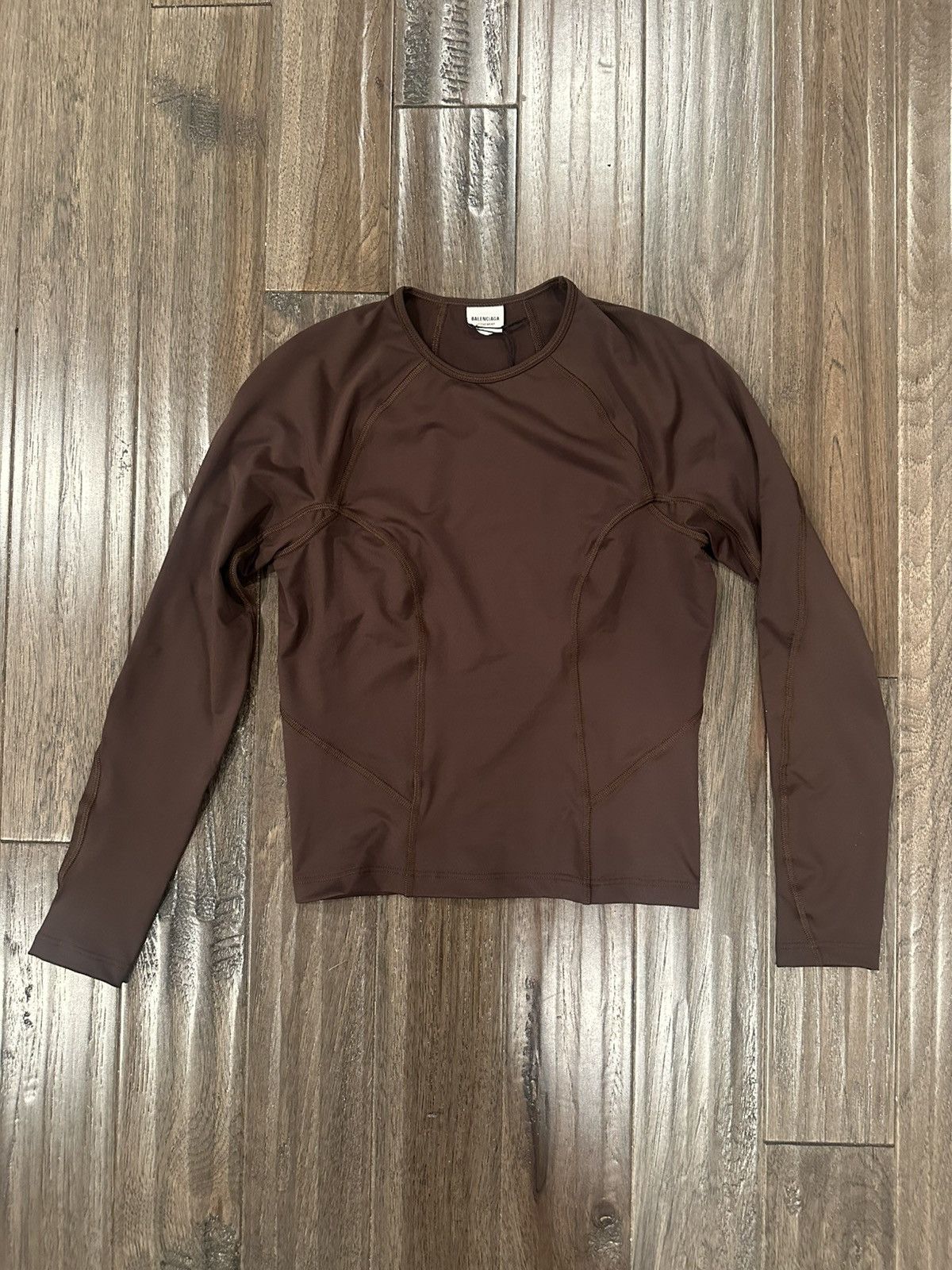 Balenciaga Balenciaga L/S Fitted Top Spandex Activewear Size S / US 4 / IT 40 - 2 Thumbnail