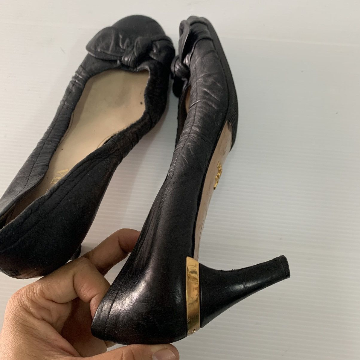 Prada Prada Leather Heels Size US 8 / IT 38 - 7 Thumbnail