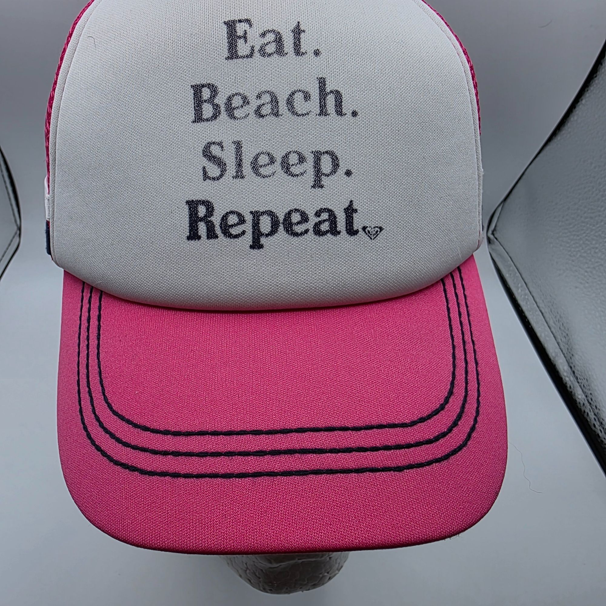 Other Roxy Eat Beach Sleep Repeat Womens Pink White Trucker Hat Ou Size ONE SIZE - 10 Thumbnail