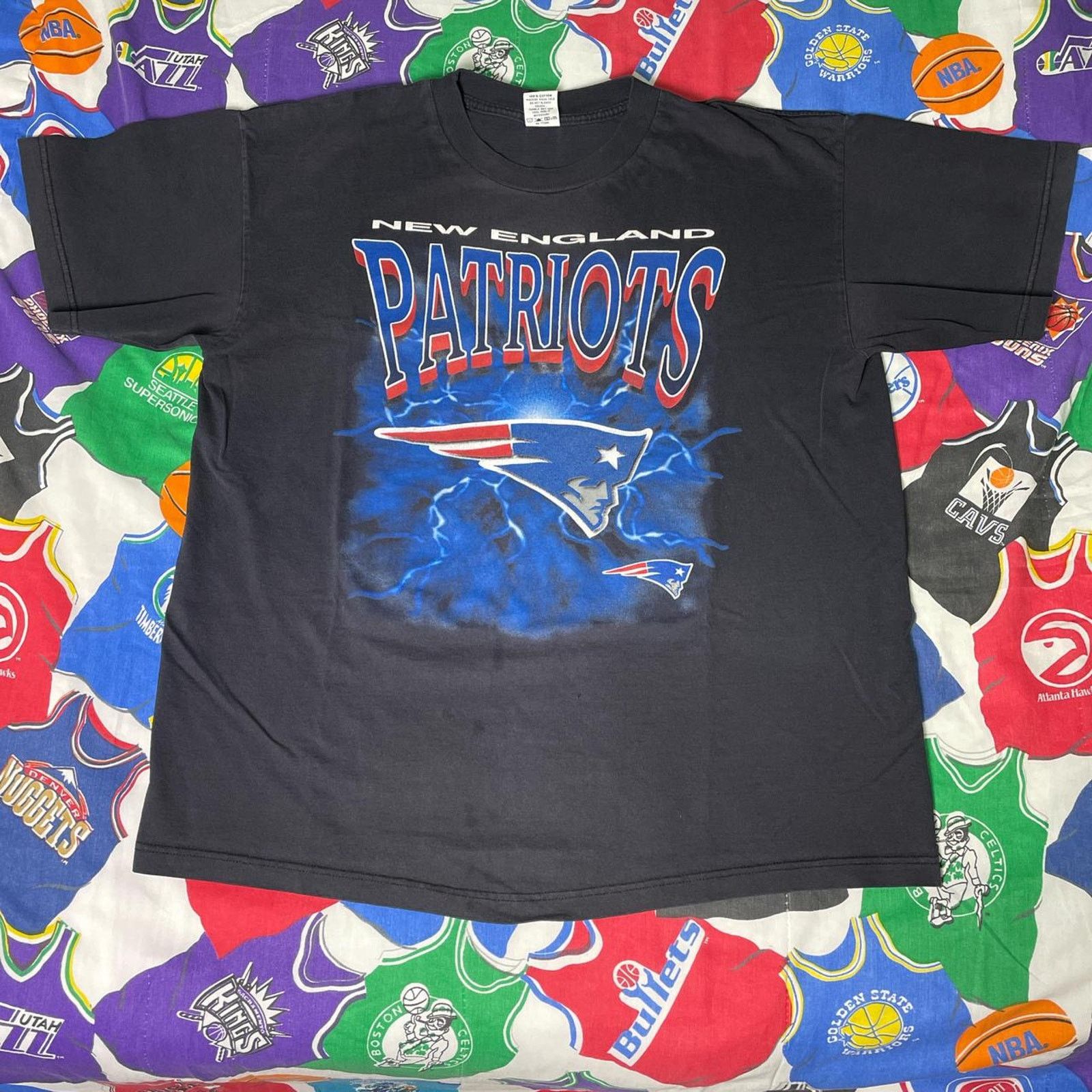 NFL × Vintage Vintage 1990s NFL New England Patriots Super Bowl Tee Size US XL / EU 56 / 4 - 1 Thumbnail
