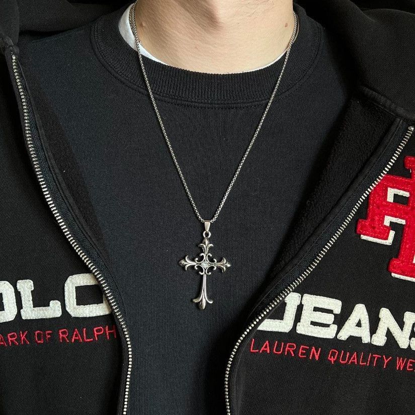 Jewelry Y2K 2000s grunge punk gothic emo cross pendant necklace Size ONE SIZE - 1 Thumbnail