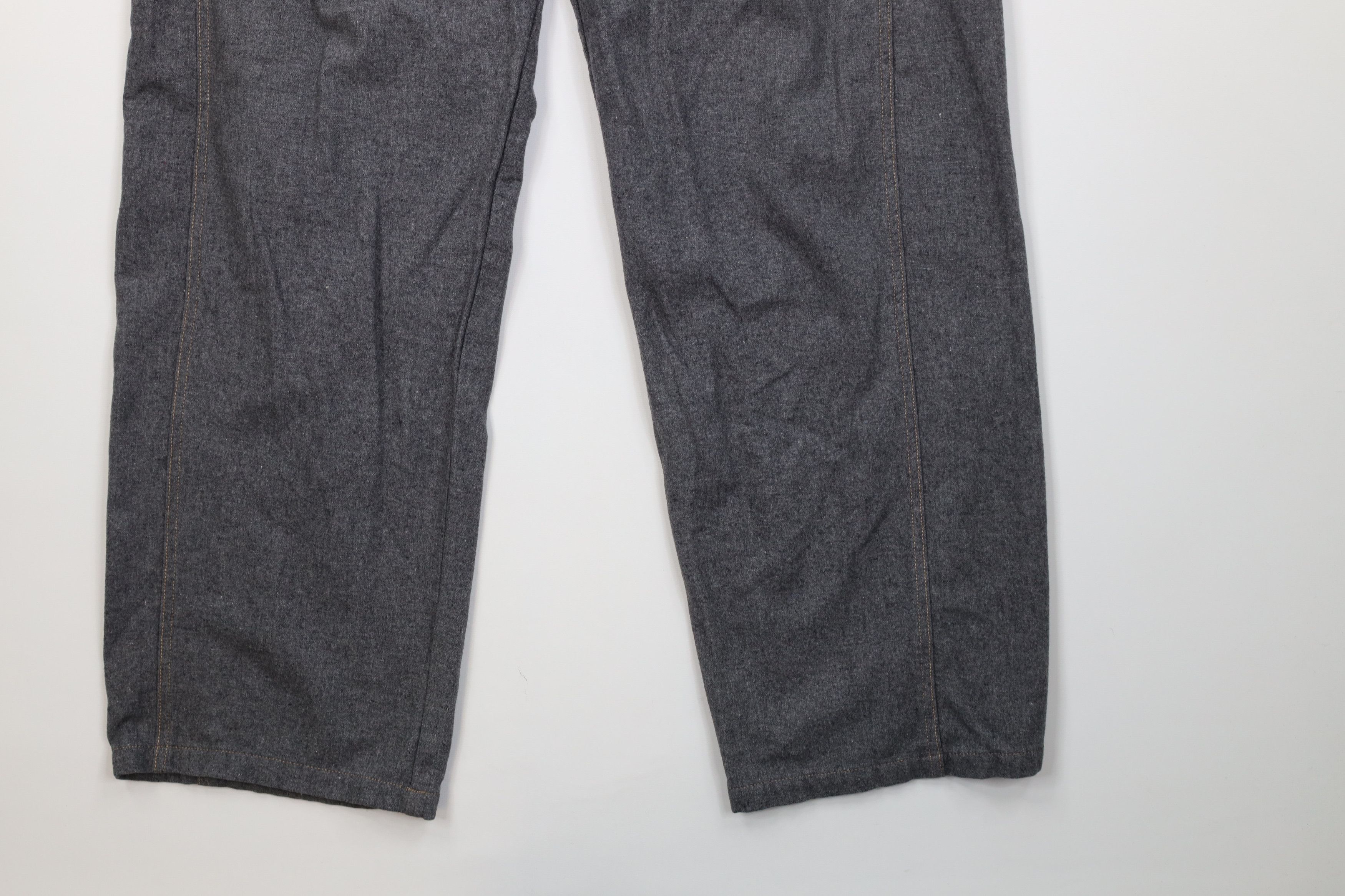 Vintage Vintage 90s Streetwear Gabardine Baggy Wide Leg Pants Gray Size US 38 / EU 54 - 5 Thumbnail