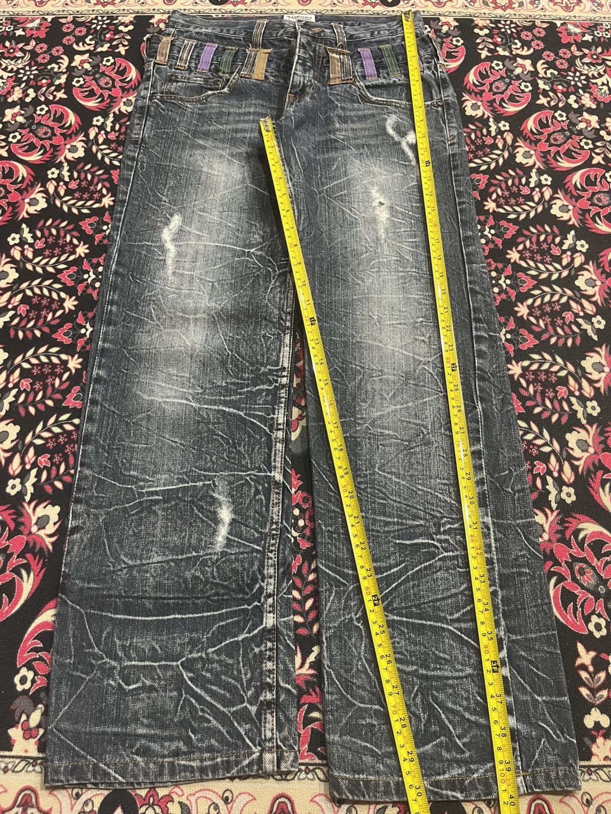 Hysteric Glamour Vintage Nylaus Double Waisted Distressed Clawmark Jeans Size US 29 - 10 Thumbnail
