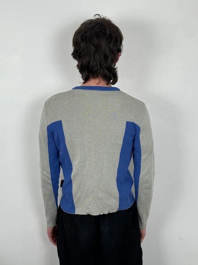 Dolce & Gabbana 1990s Dolce & Gabbana Blue Beige Wool Sweater Size US S / EU 44-46 / 1 - 3 Thumbnail