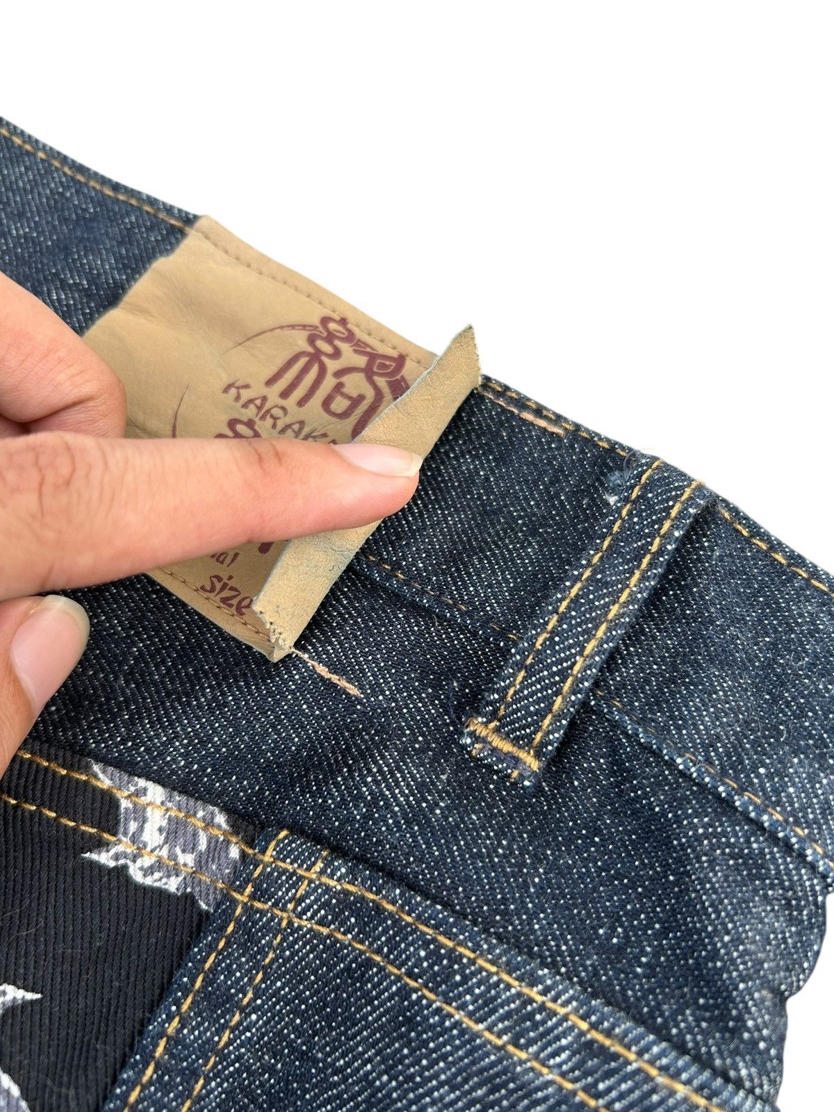 Kapital RARE' KARAKURI Japanese Embroidered Vintage Denim Jeans Size US 42 / EU 58 - 18 Thumbnail