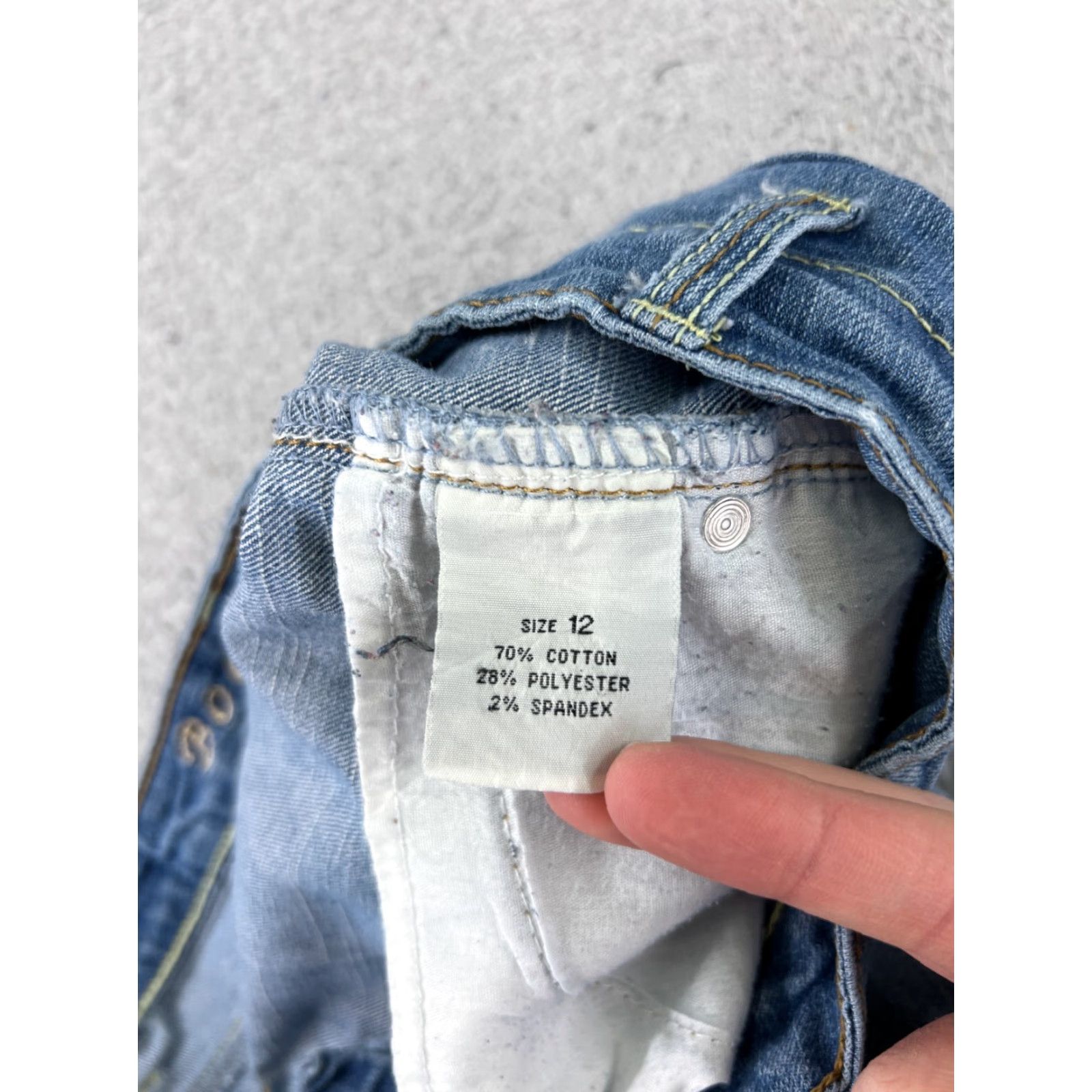 Cherokee Cherokee Jeans Bootcut Womens 12 Blue Denim 29x30 Regular Low Rise Cotton 5-Pocket Design Size 34" / US 12 / IT 48 - 7 Thumbnail