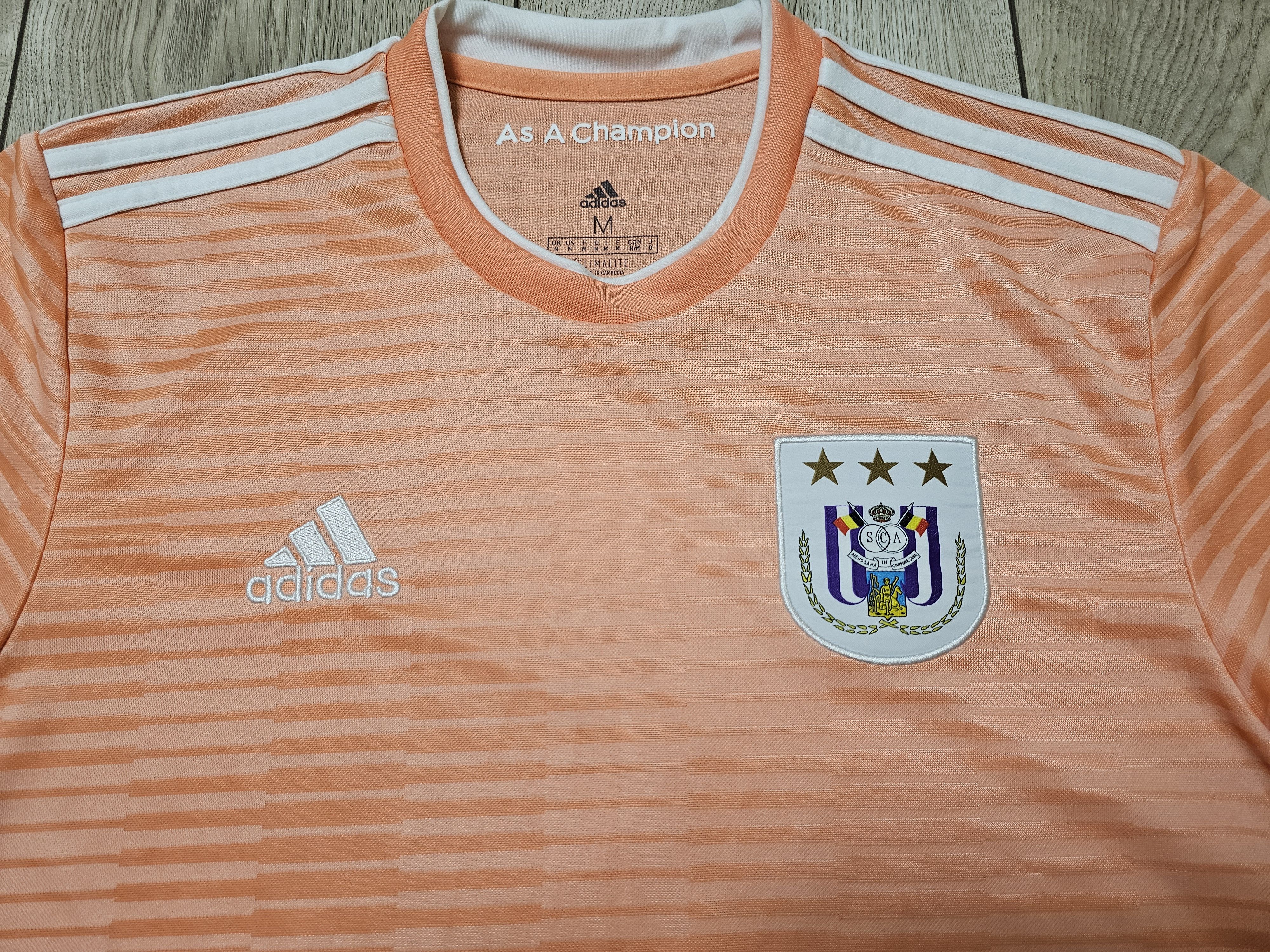 Adidas ANDERLECHT 2018 2019 AWAY FOOTBALL SHIRT SOCCER JERSEY Size US M / EU 48-50 / 2 - 3 Thumbnail