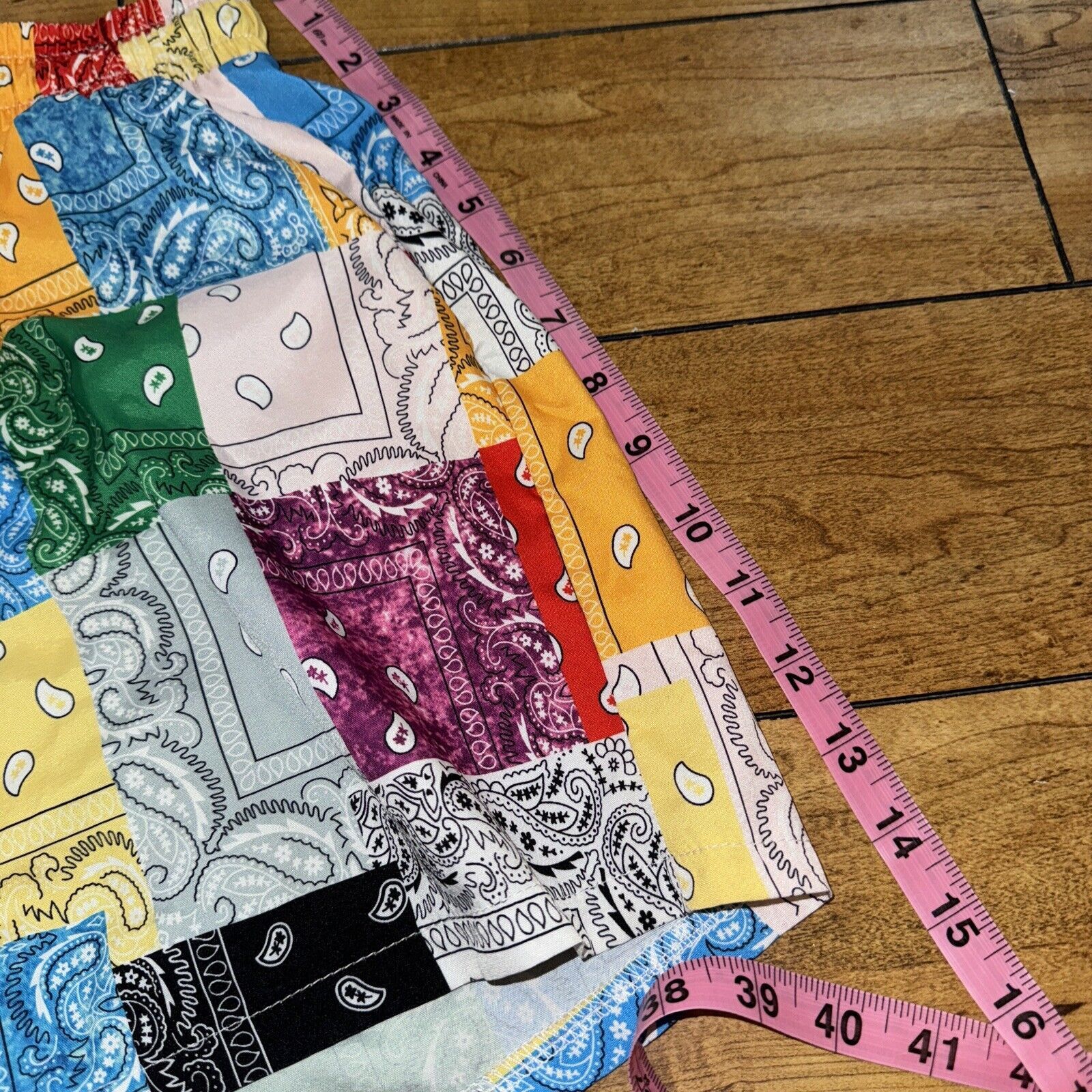 Japanese Brand × Vintage Custom Paisley Bandana Print Shorts 28x15 Elastic Waistband Size US 28 / EU 44 - 3 Thumbnail