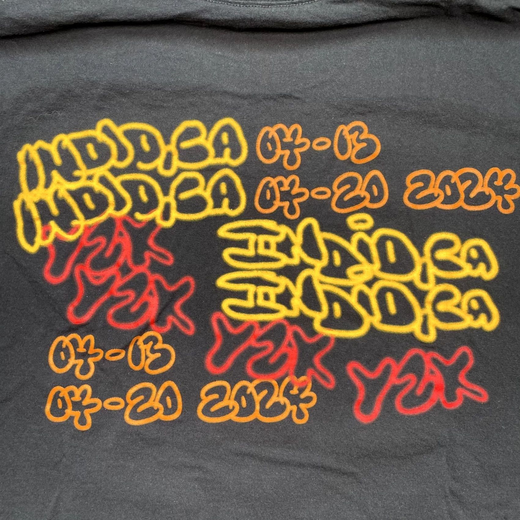 Vintage Ice Spice Shirt Mens Large Black Indica Y2K 2024 Dates Graphic Tee coachella Size US L / EU 52-54 / 3 - 5 Thumbnail