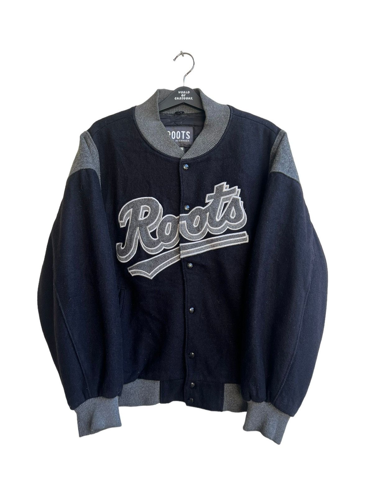 Roots Vintage ROOTS Spell Out Varsity Teddy Jacket Wool Size US XXL / EU 58 / 5 - 6 Thumbnail