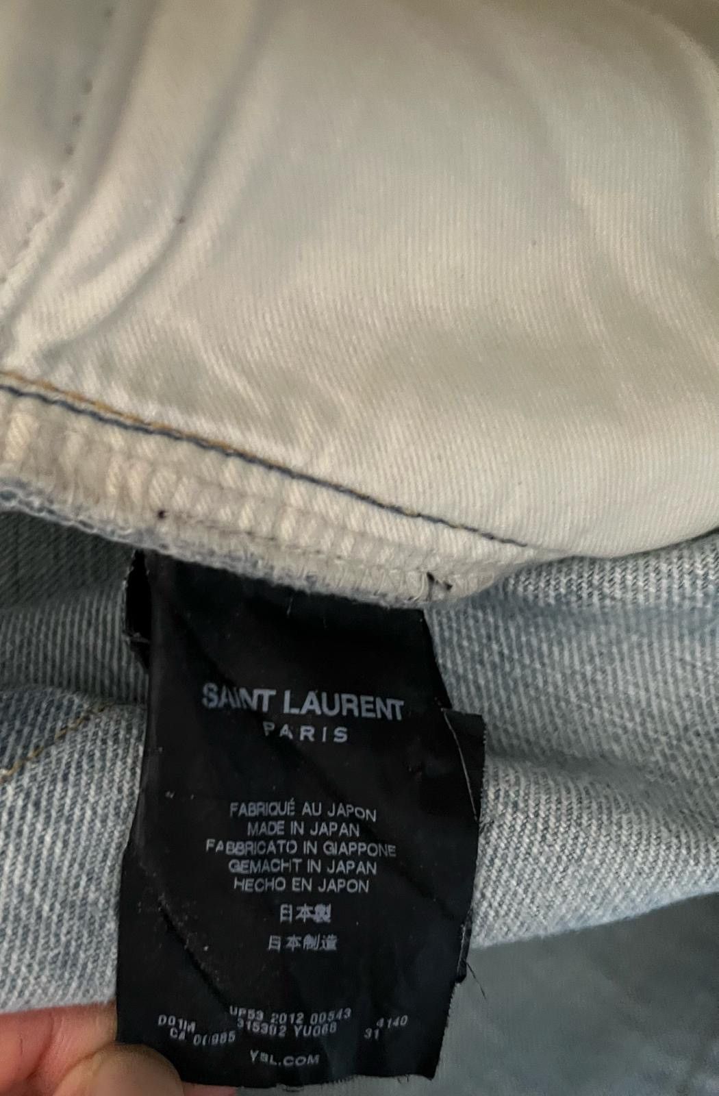Yves Saint Laurent YSL Hedi Slimane Era Gray Blue Jeans Size US 31 - 7 Thumbnail