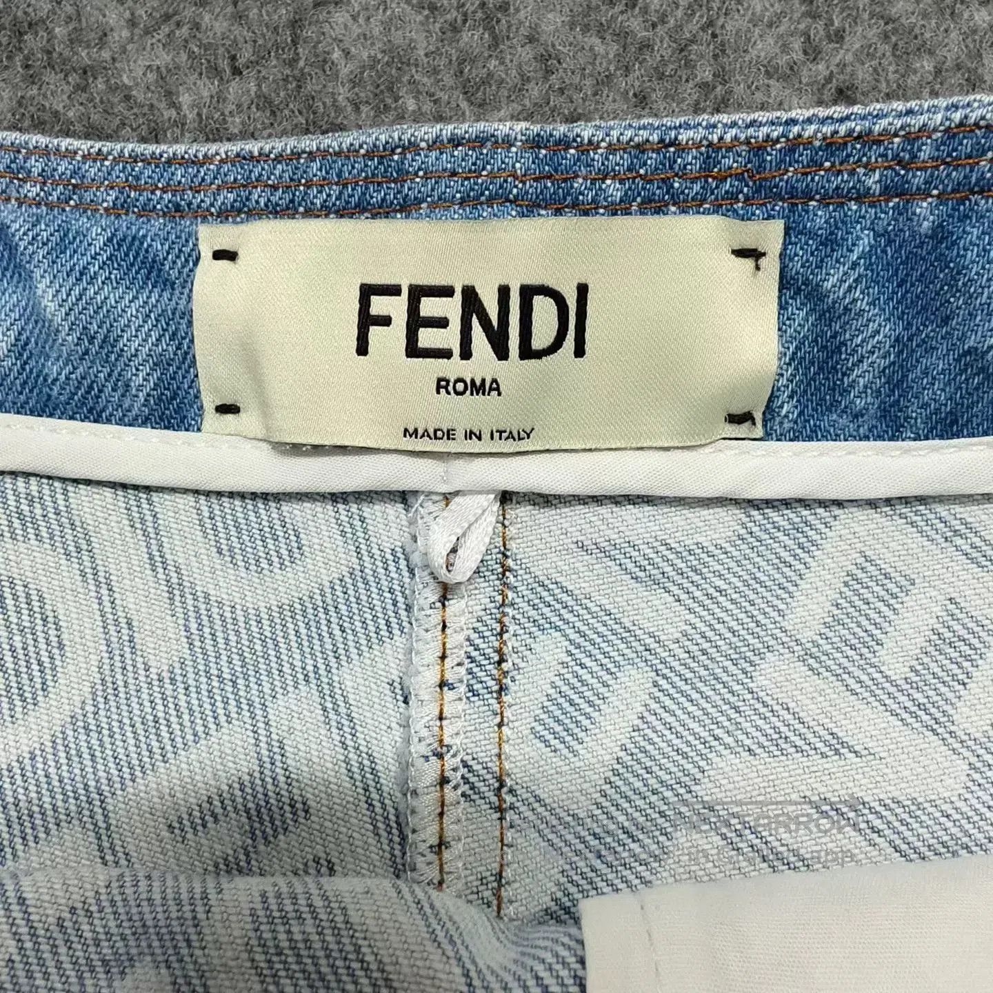 Fendi fendi blue cargo denim shorts with ties. Size 37" - 3 Thumbnail