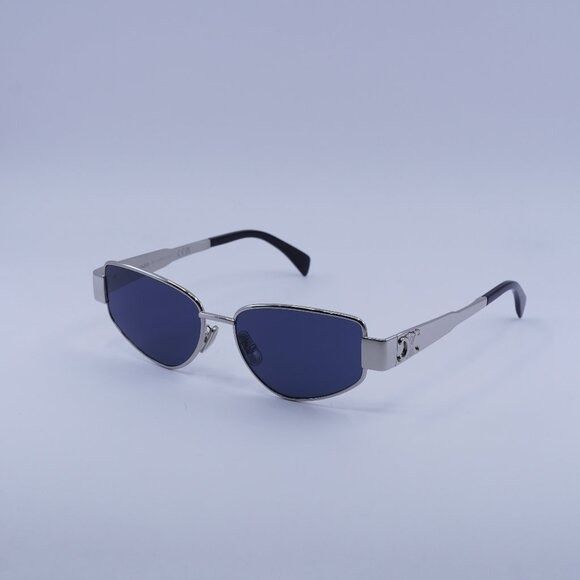 Celine CL40293U 16V Sunglasses Shiny Palladium Geometric Fra