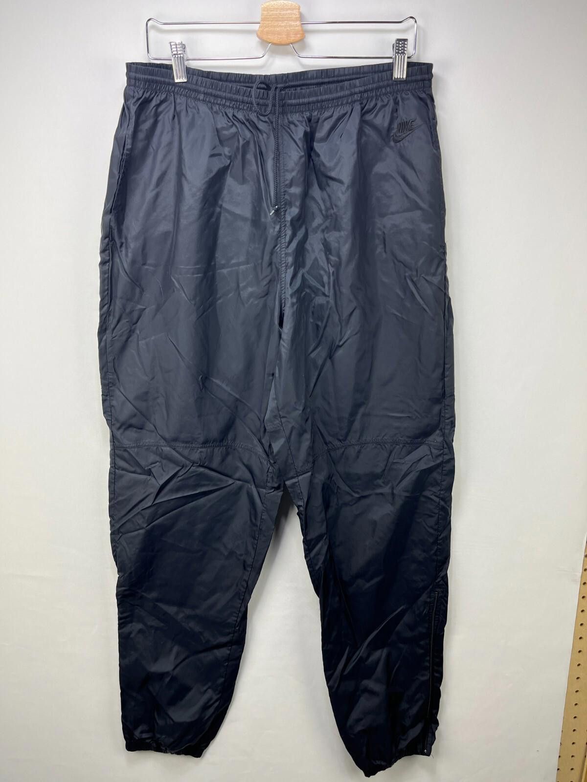 Nike Vintage 90s Nike Windbreaker Pants Black Swoosh XL Blue Size US 36 / EU 52 - 1 Thumbnail