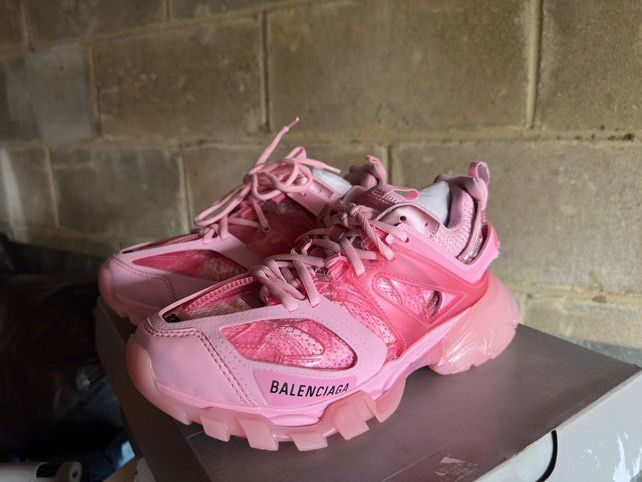 Balenciaga o1mt1gz0625 Track Clear Sole Sneakers in Pink Size US 6 / IT 36 - 5 Thumbnail