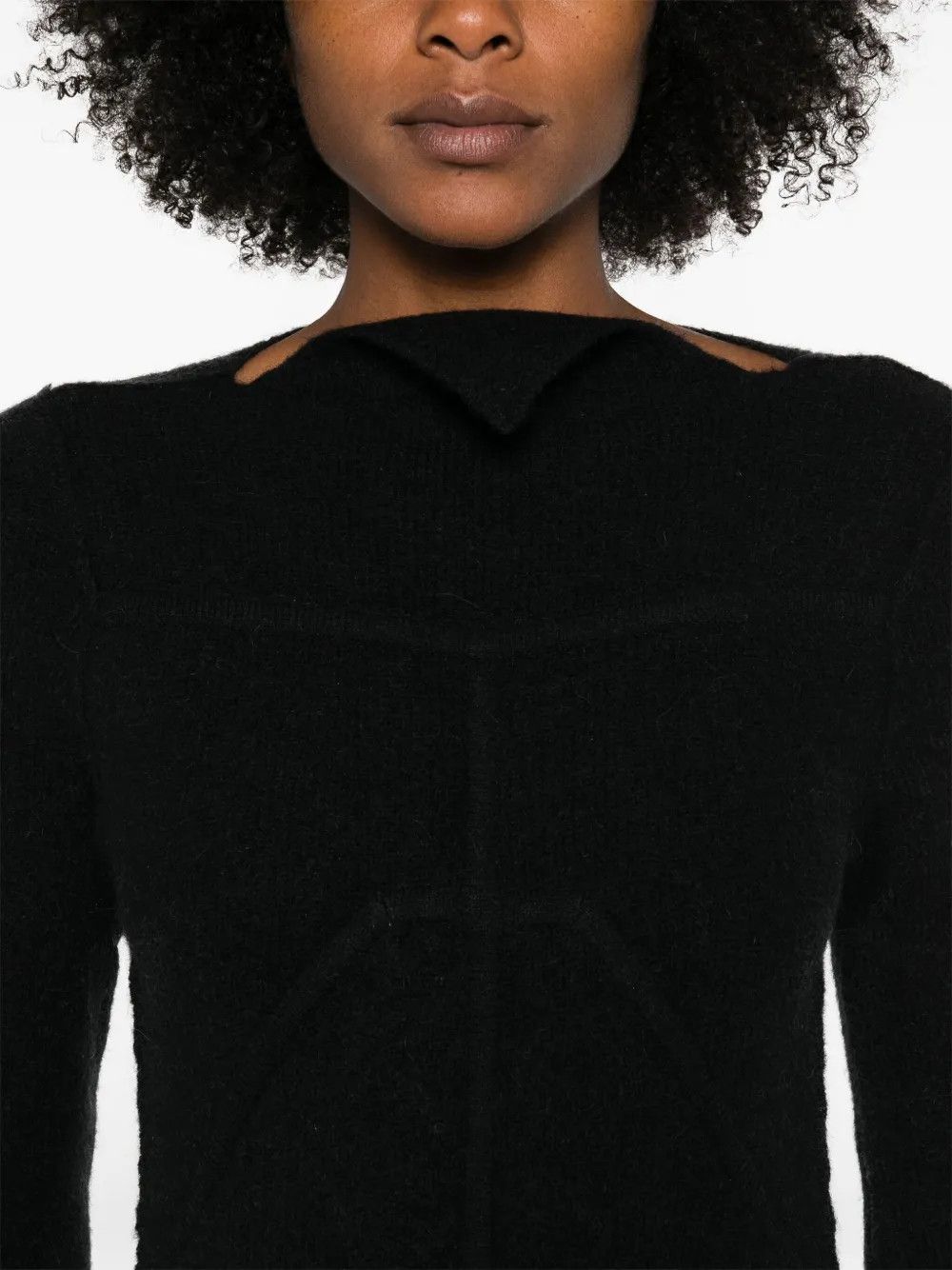 Rick Owens o1y0126 Sweater Maxi Dress in Black Size S / US 4 / IT 40 - 3 Thumbnail