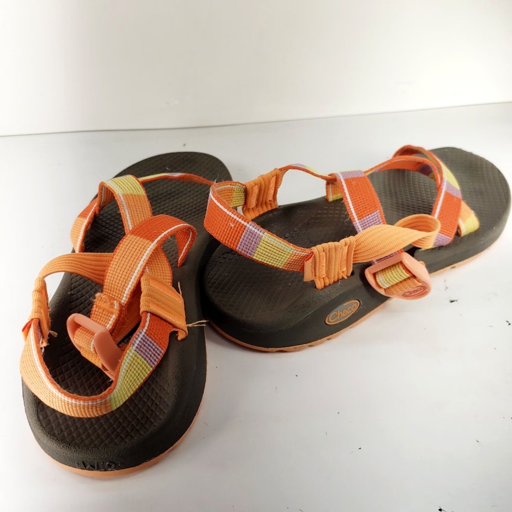 Chaco Chaco Z/Cloud Sandals Walking Hiking Comfort Straps Women's 9 Orange Multicolor Size US 9 / IT 39 - 4 Thumbnail