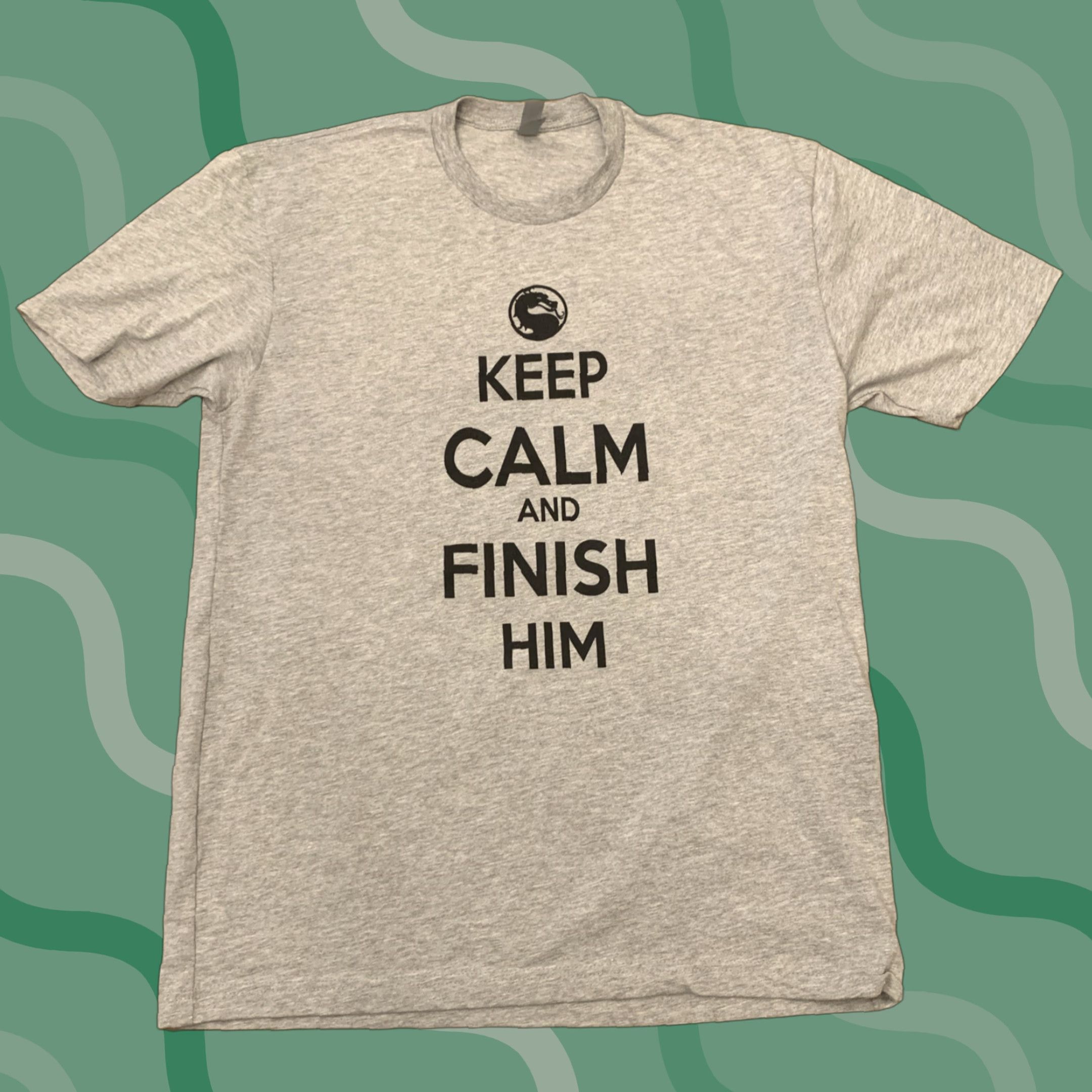 Next Level MORTAL KOMBAT Keep Calm & Finish Him T-Shirt Adult L Gray Video Games Unisex Size US L / EU 52-54 / 3 - 1 Thumbnail