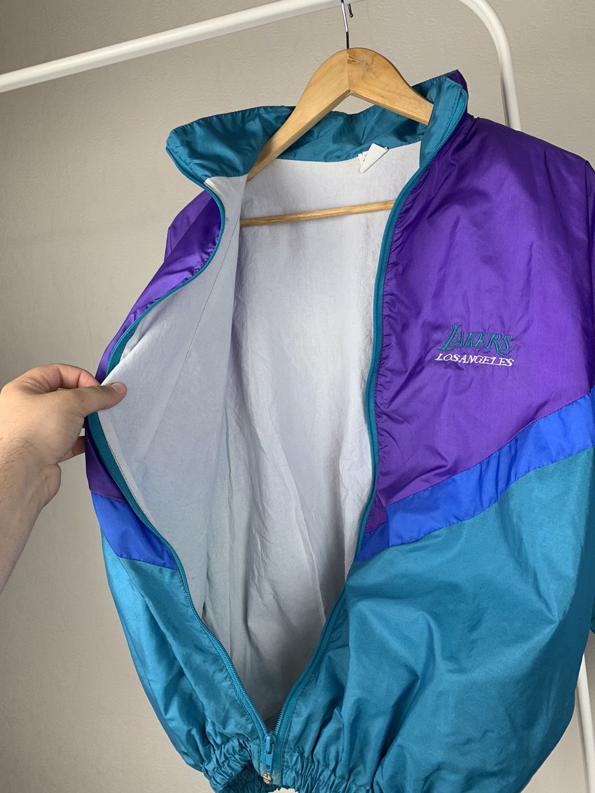 NBA L.A Lakers Vintage Jacket Bomber Light Jacket Big Logo Size US S / EU 44-46 / 1 - 8 Thumbnail