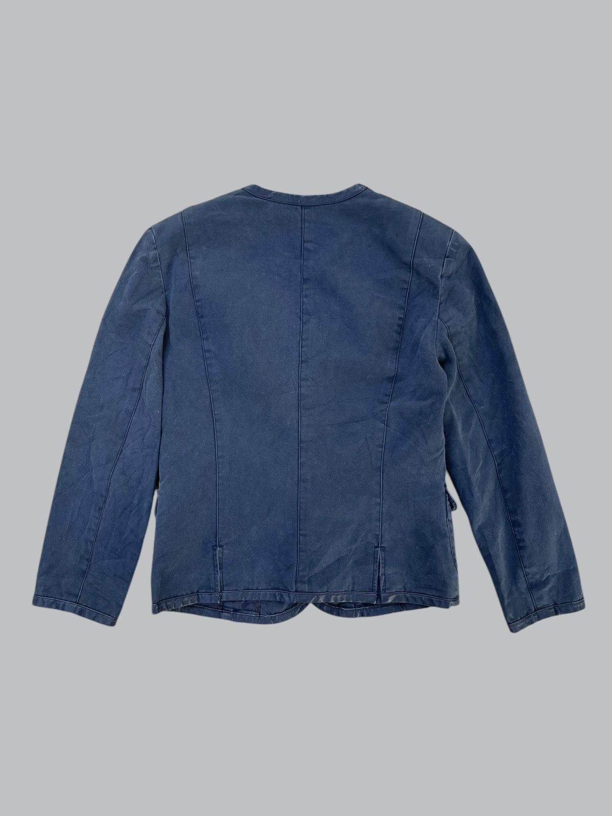 Issey Miyake × Mademoiselle Non Non × Vintage Vtg Mademoiselle NON NON by Issey Miyake Trim Leather jacket Size M / US 6-8 / IT 42-44 - 4 Thumbnail