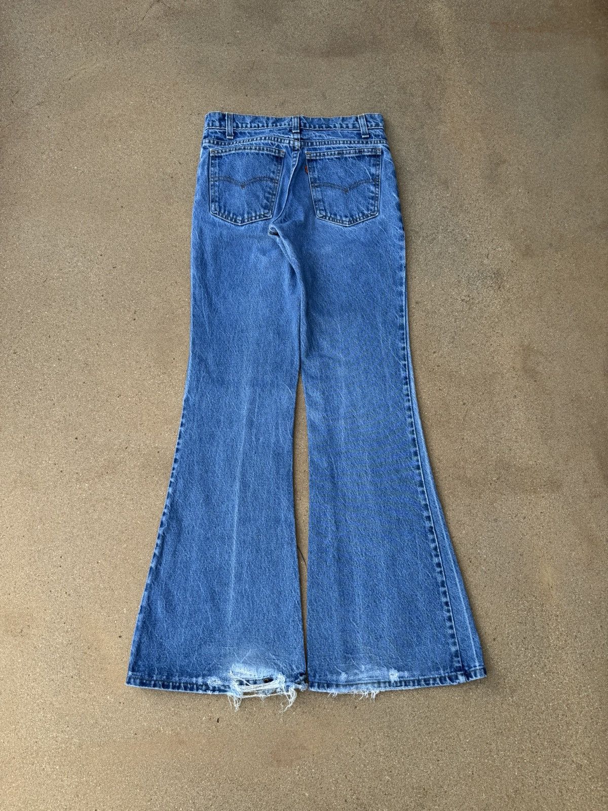 Levi's × Vintage Vtg 80’s Levi’s 684 Orange Tab Bellbottom Flare Jeans 29x33 Size US 29 - 2 Thumbnail
