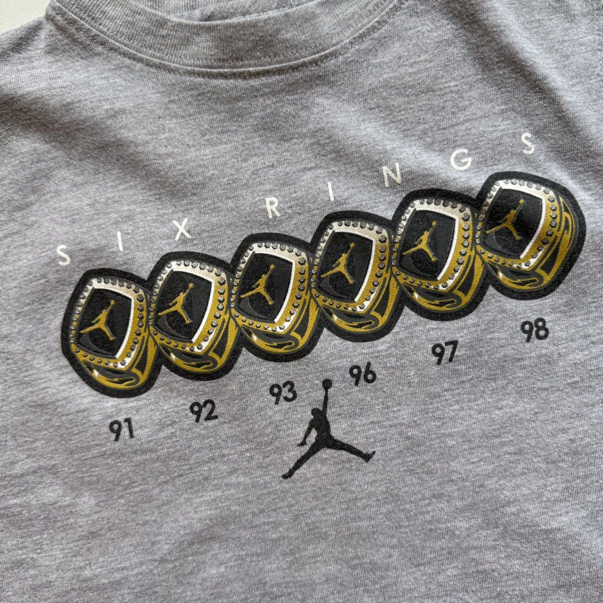 Jordan Brand × Vintage Vintage Y2K Jordan Six Rings Boys T-Shirt Size US XXS / EU 40 - 4 Thumbnail