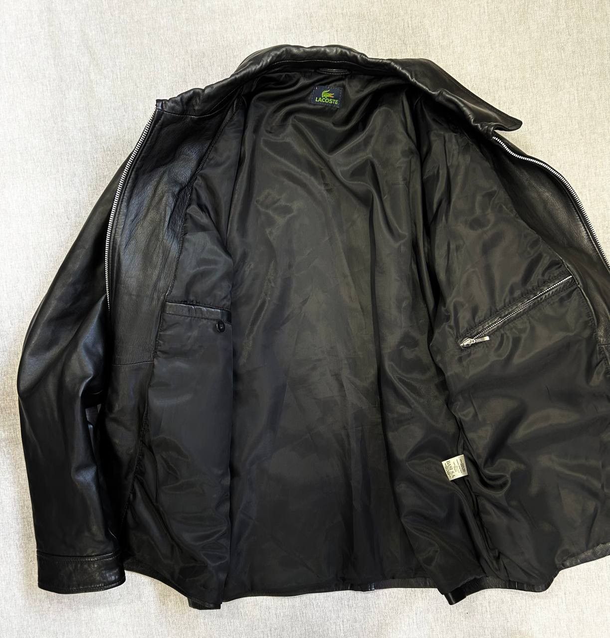 Lacoste Vintage Leather jacket Lacoste Size L Size US L / EU 52-54 / 3 - 3 Thumbnail