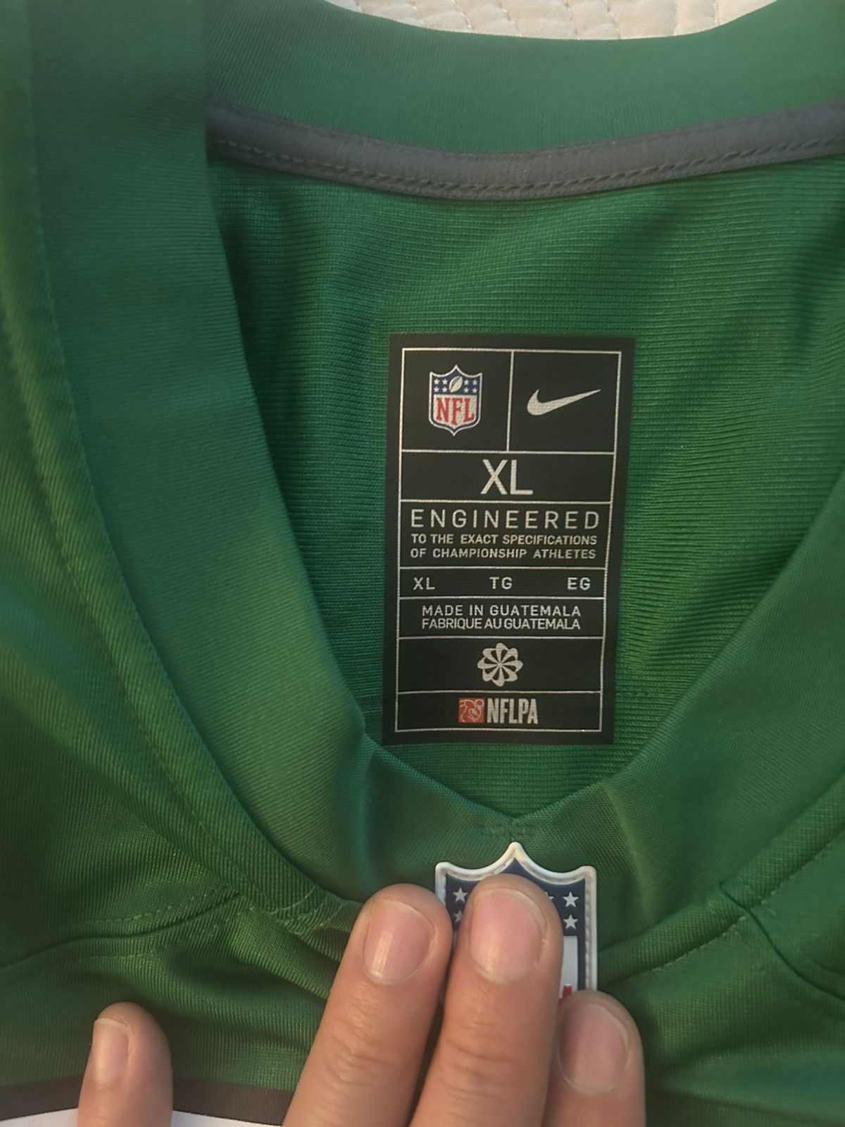 Nike Kelly Green SB LIX Saquon Barkley Jersey: Game Jersey Size US XL / EU 56 / 4 - 3 Thumbnail