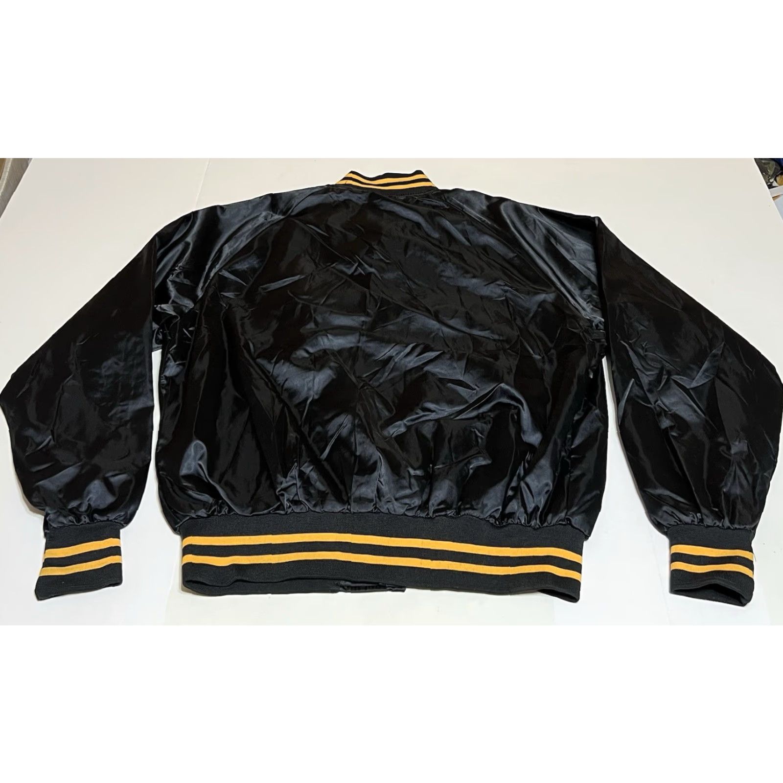 Vintage VINTAGE MV Sports NAPA THE LEGEND Satin Bomber Jacket Men’s L Black Jacket Size US L / EU 52-54 / 3 - 3 Thumbnail