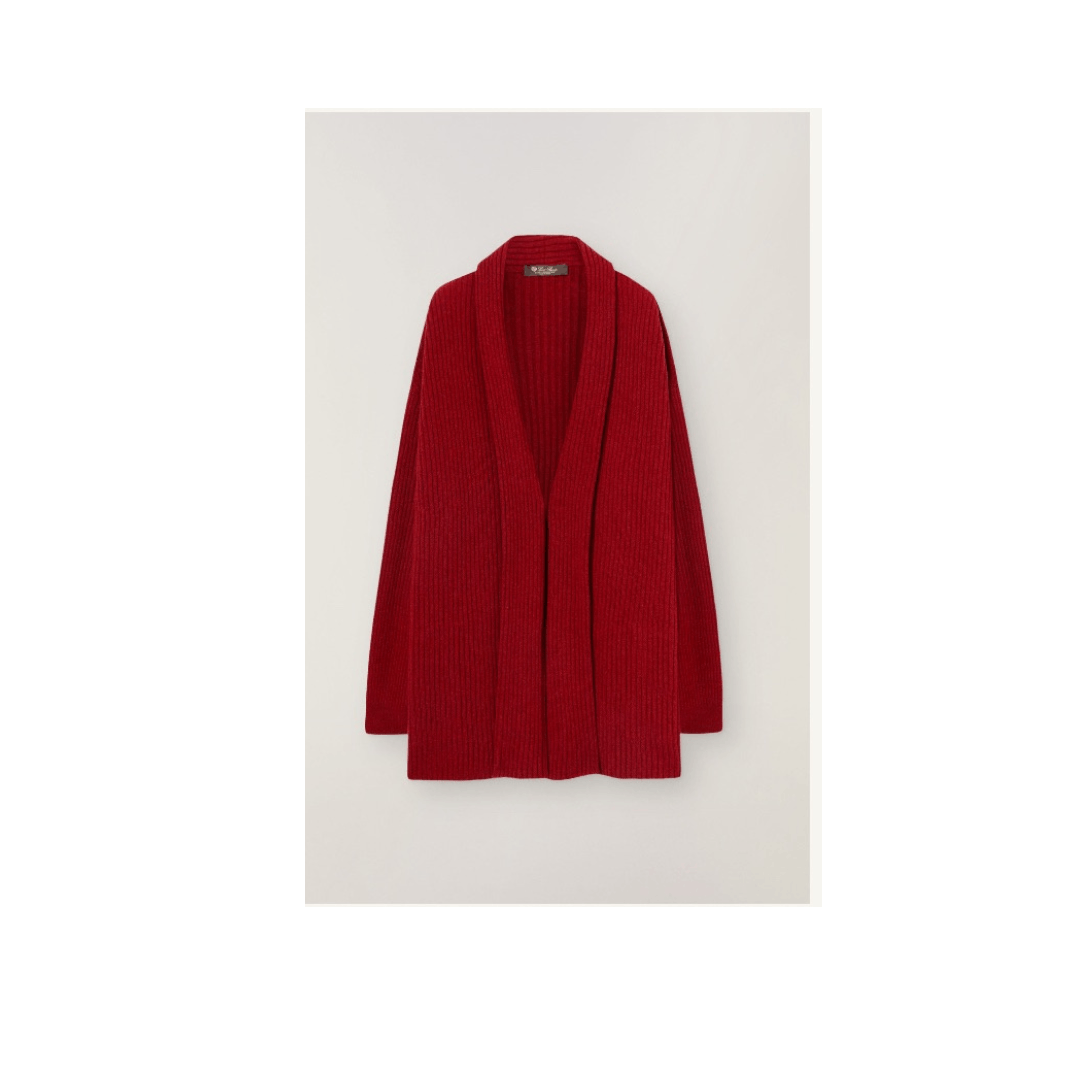 Loro Piana o1srvl11e1224 Mellbreak Cardigan in Red Size S / US 4 / IT 40 - 1 Thumbnail