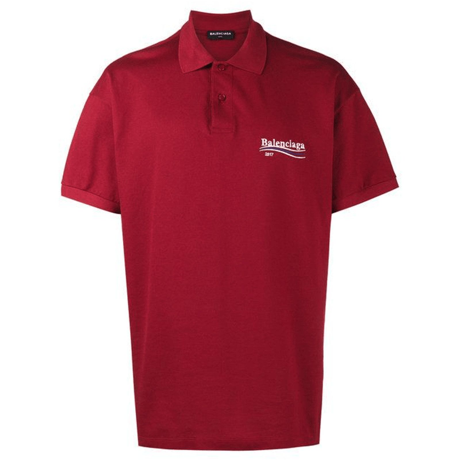 Image of Balenciaga Campaign Polo Shirt Red, Men's (Size Small)