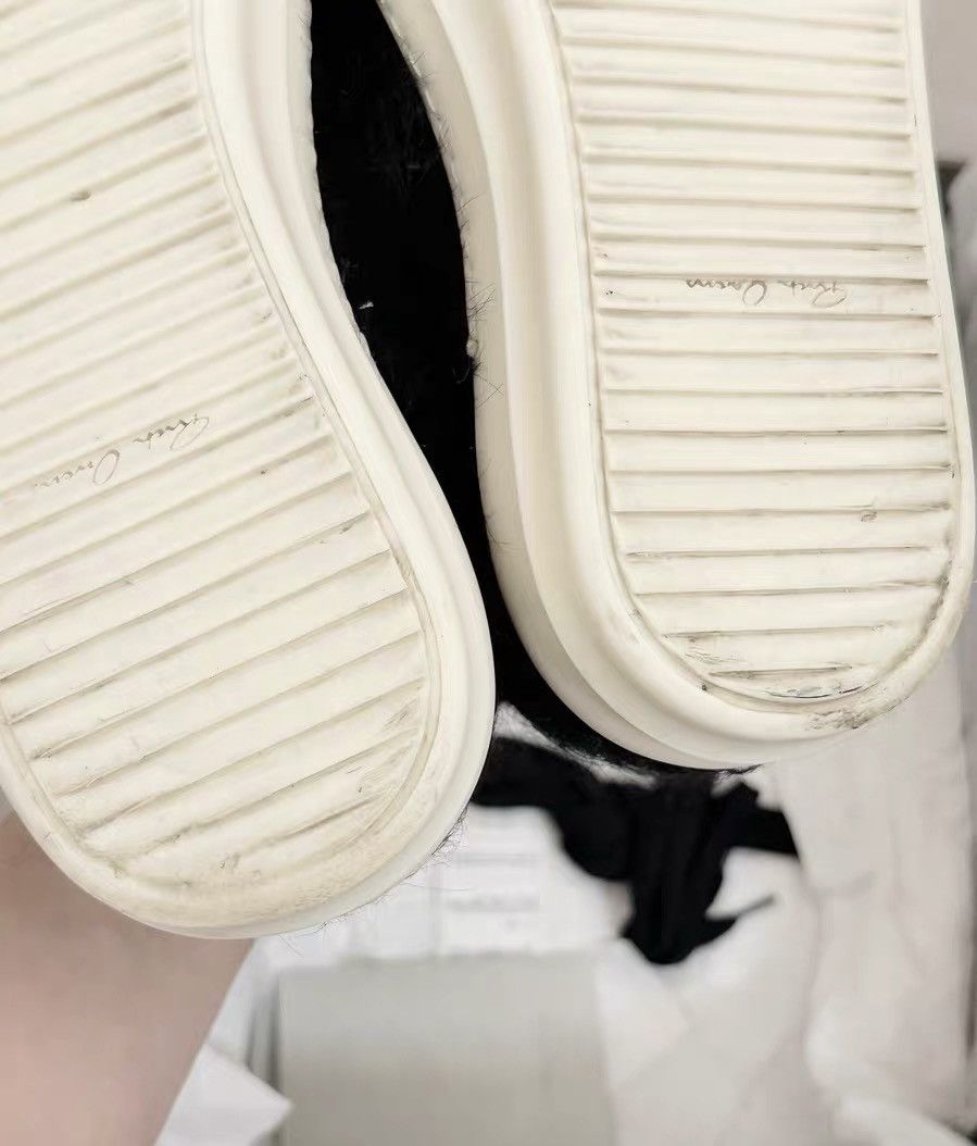 Rick Owens Rick Owens low-top horse hair sneakers, black and white Size US 7 / EU 40 - 6 Thumbnail