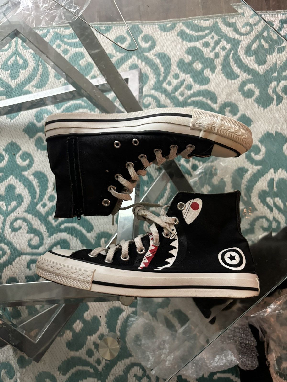 Converse x bape shark hotsell