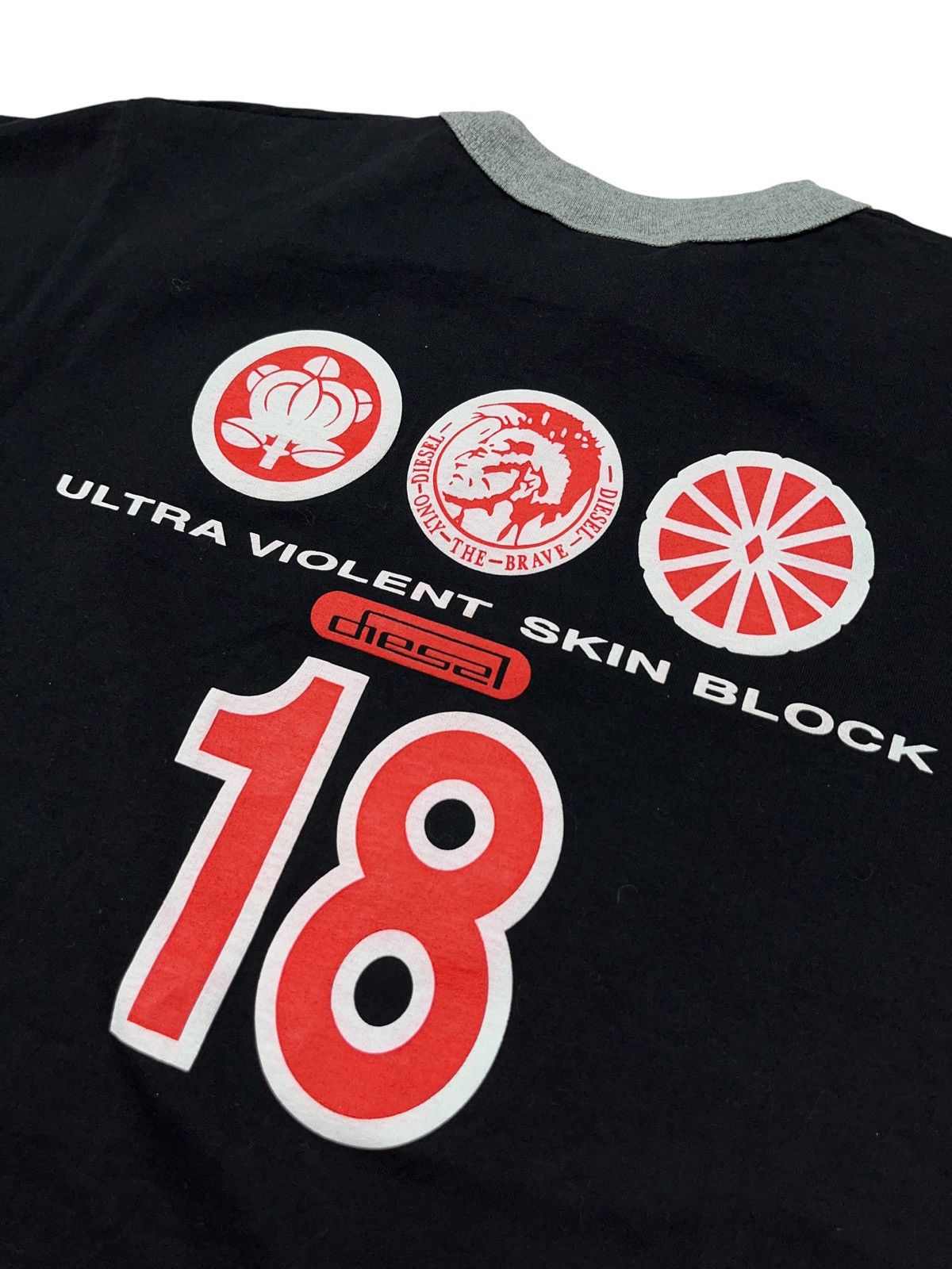 Diesel Vintage Diesel Ultra Violent Skin Block Jersey Style T-shirt Size US M / EU 48-50 / 2 - 8 Thumbnail