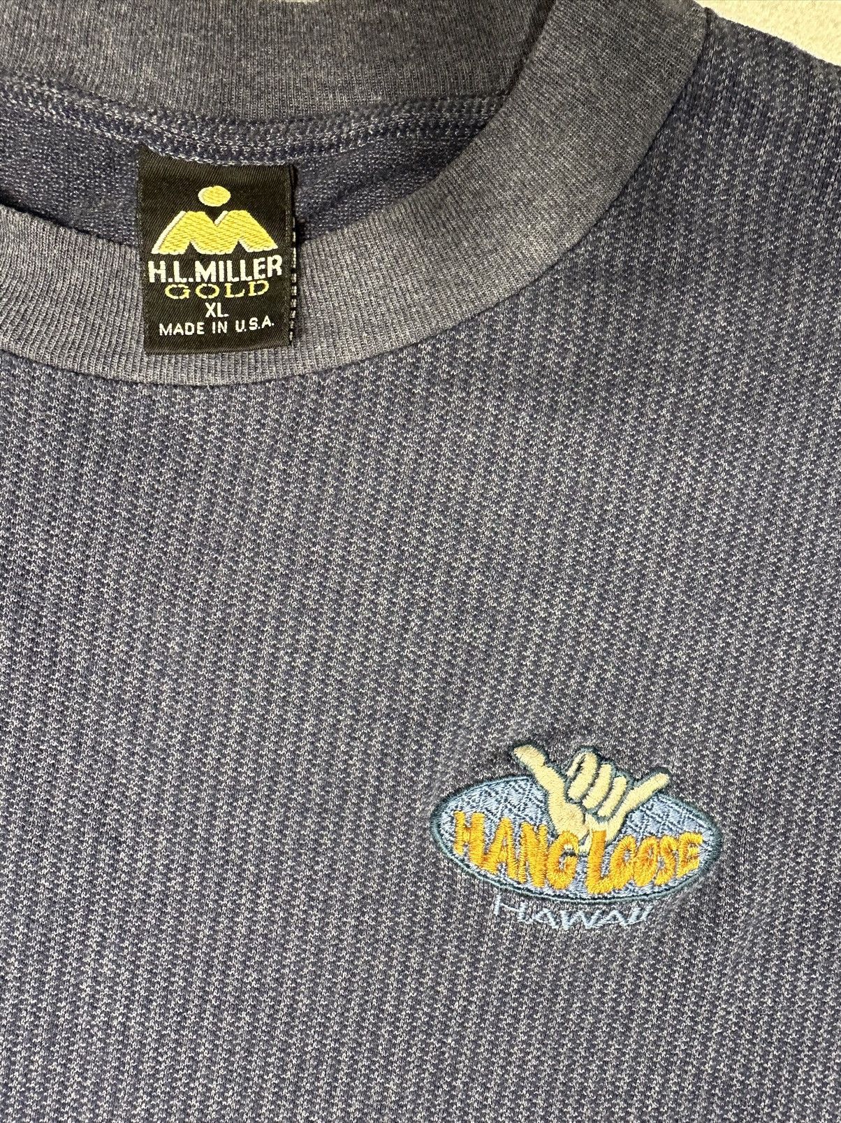 Vintage Vintage H.L. Miller Gold Surf Blue T-Shirt Embroidered-Sz XL Size US XL / EU 56 / 4 - 2 Thumbnail