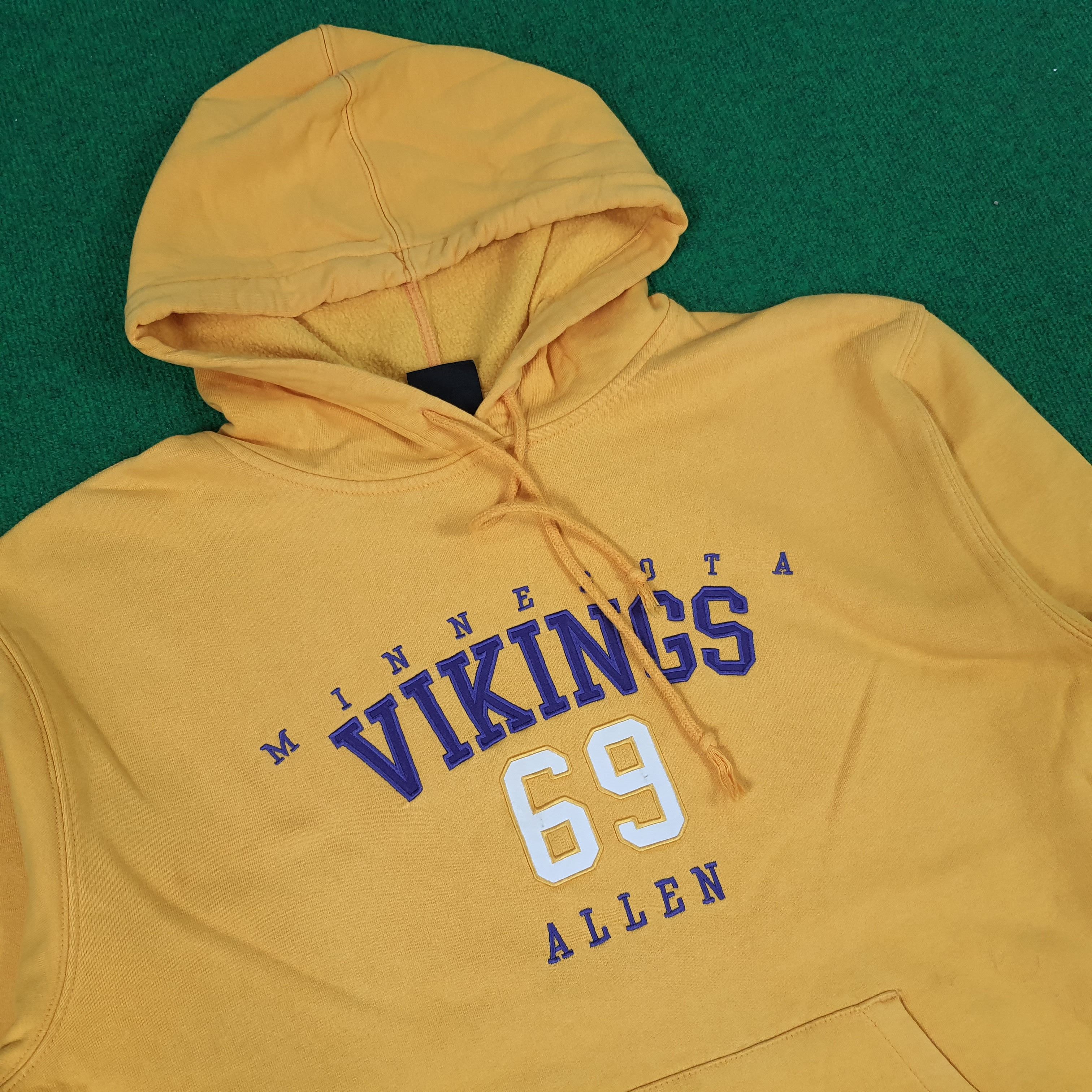 NFL × Reebok × Vintage Vintage Reebok Minnesota Vikings Allen NFL Hoodie Size US XL / EU 56 / 4 - 2 Thumbnail