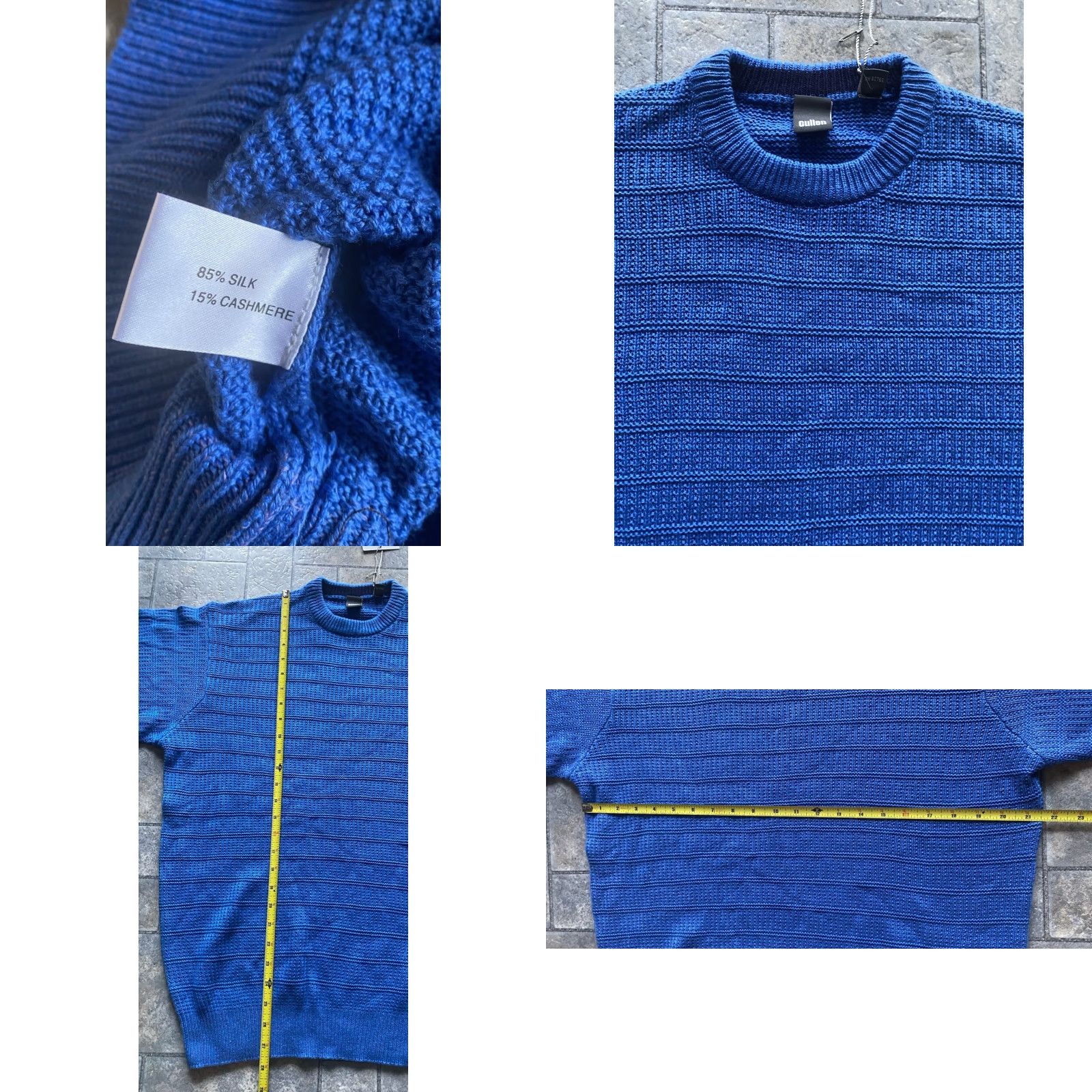 Vintage Cullen Sweater Women’s Blue Silk Cashmere Size L Pullover NWT New Size L / US 10 / IT 46 - 8 Thumbnail