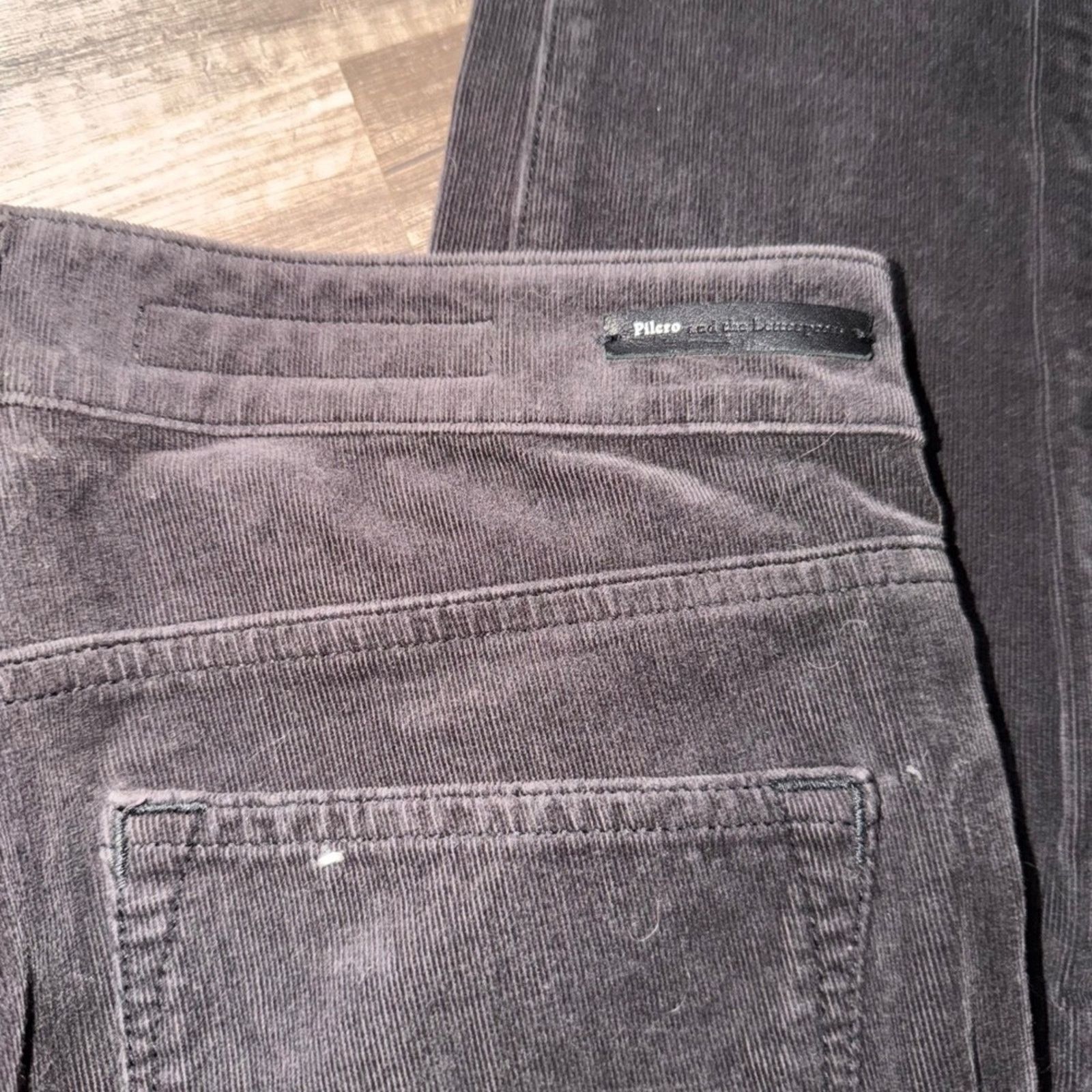 Anthropologie Pilcro Serif Corduroy Pants Gray Slim Straight Size 26" / US 2 / IT 38 - 5 Thumbnail
